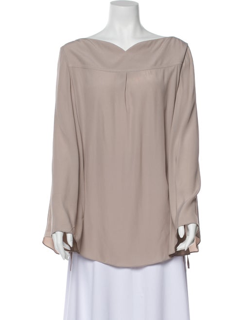 Nina Ricci Off-The-Shoulder Long Sleeve Blouse