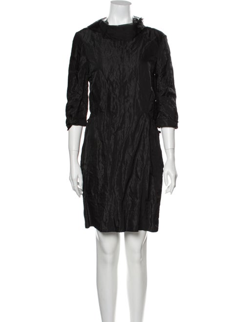 Nina Ricci Silk Mini Dress Black
