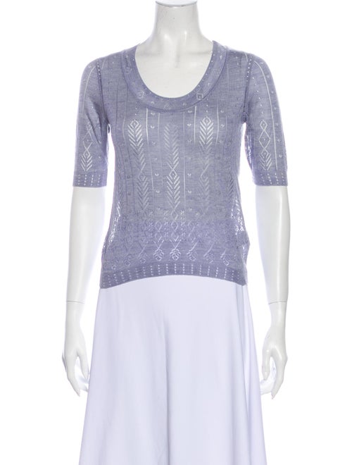 Nina Ricci 2007 Silk Sweater Purple