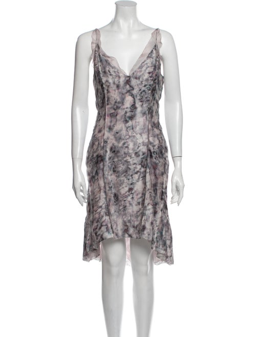 Nina Ricci Silk Mini Dress Purple