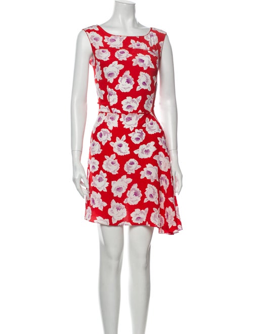 Nina Ricci Silk Mini Dress Red