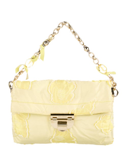 Nina Ricci Embroidered Handle Bag Yellow