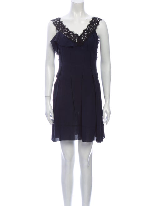 Nina Ricci Silk Mini Dress Blue