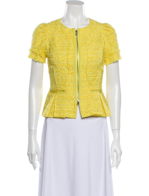 Nina Ricci Tweed Pattern Evening Jacket Metallic
