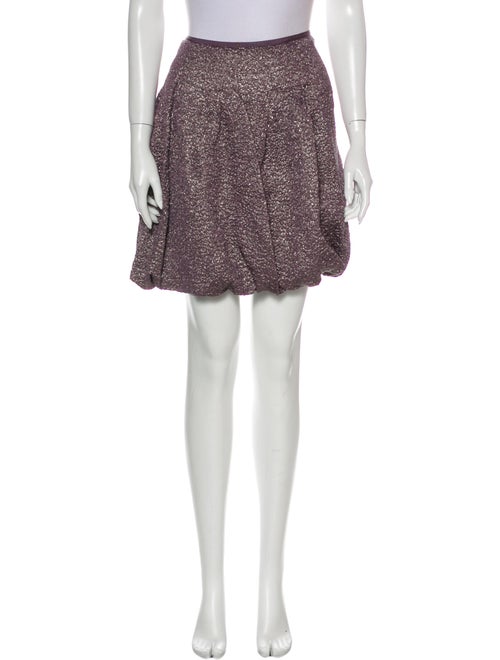 Nina Ricci Silk Mini Skirt Metallic