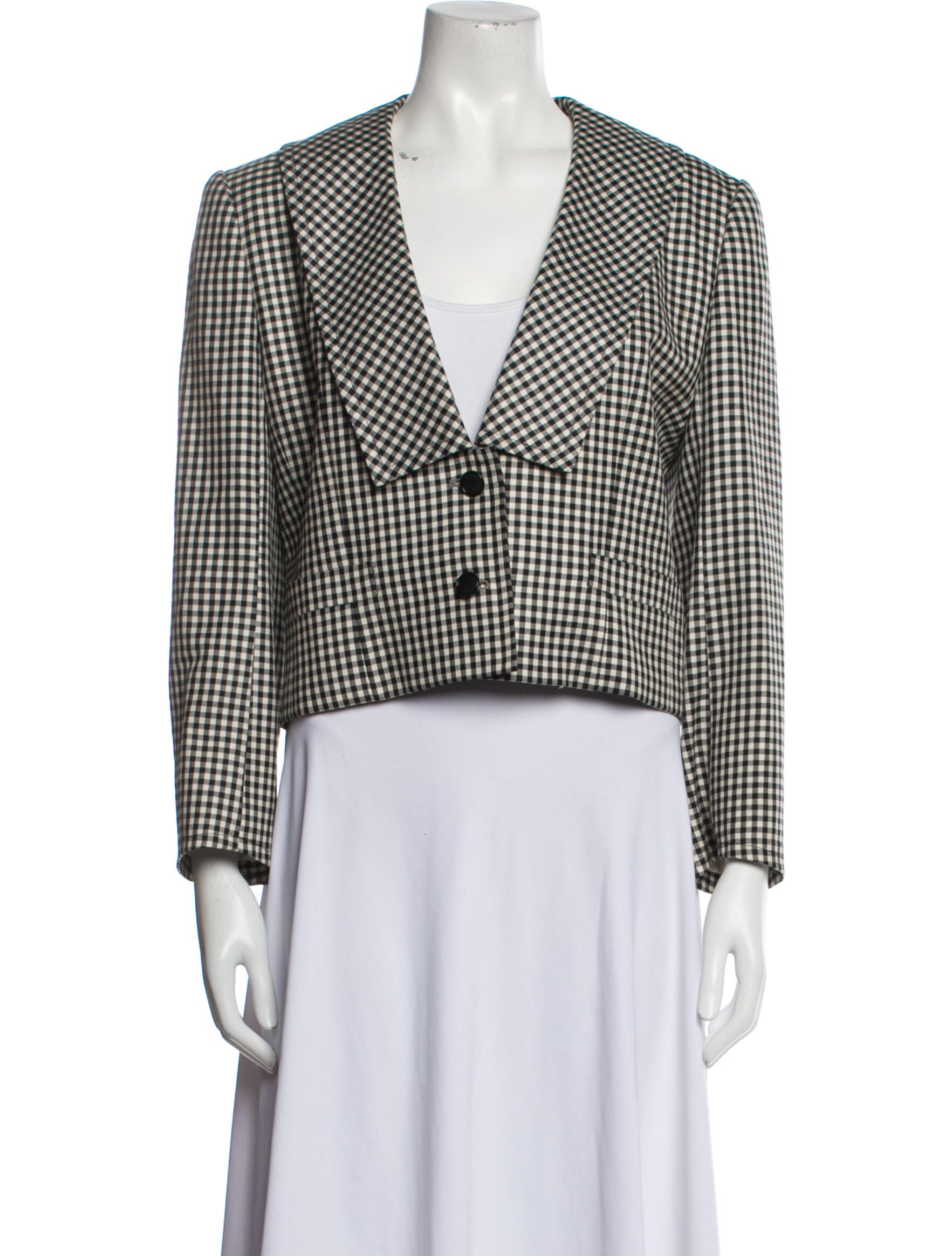 Nina Ricci Plaid Print Blazer