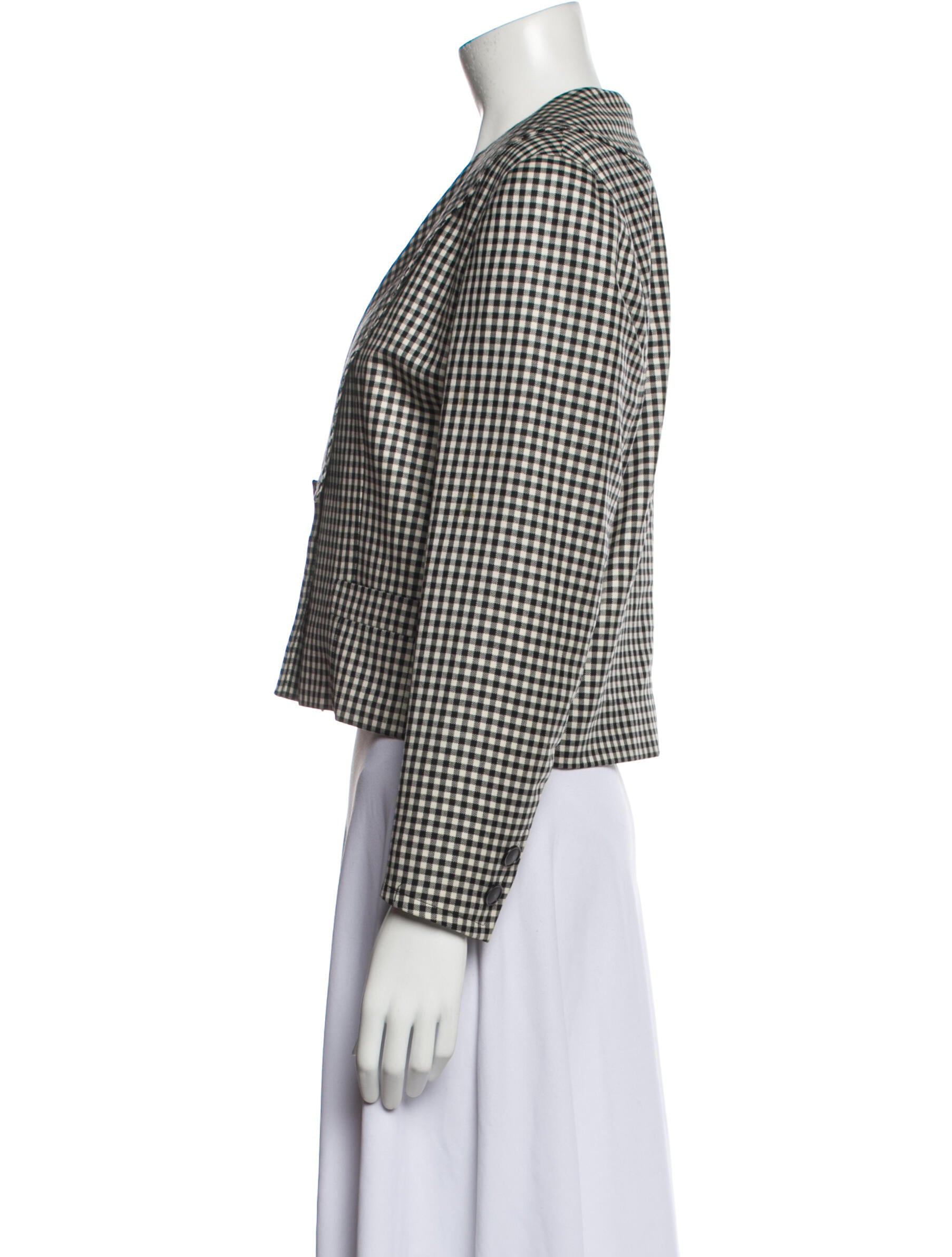 Nina Ricci Plaid Print Blazer