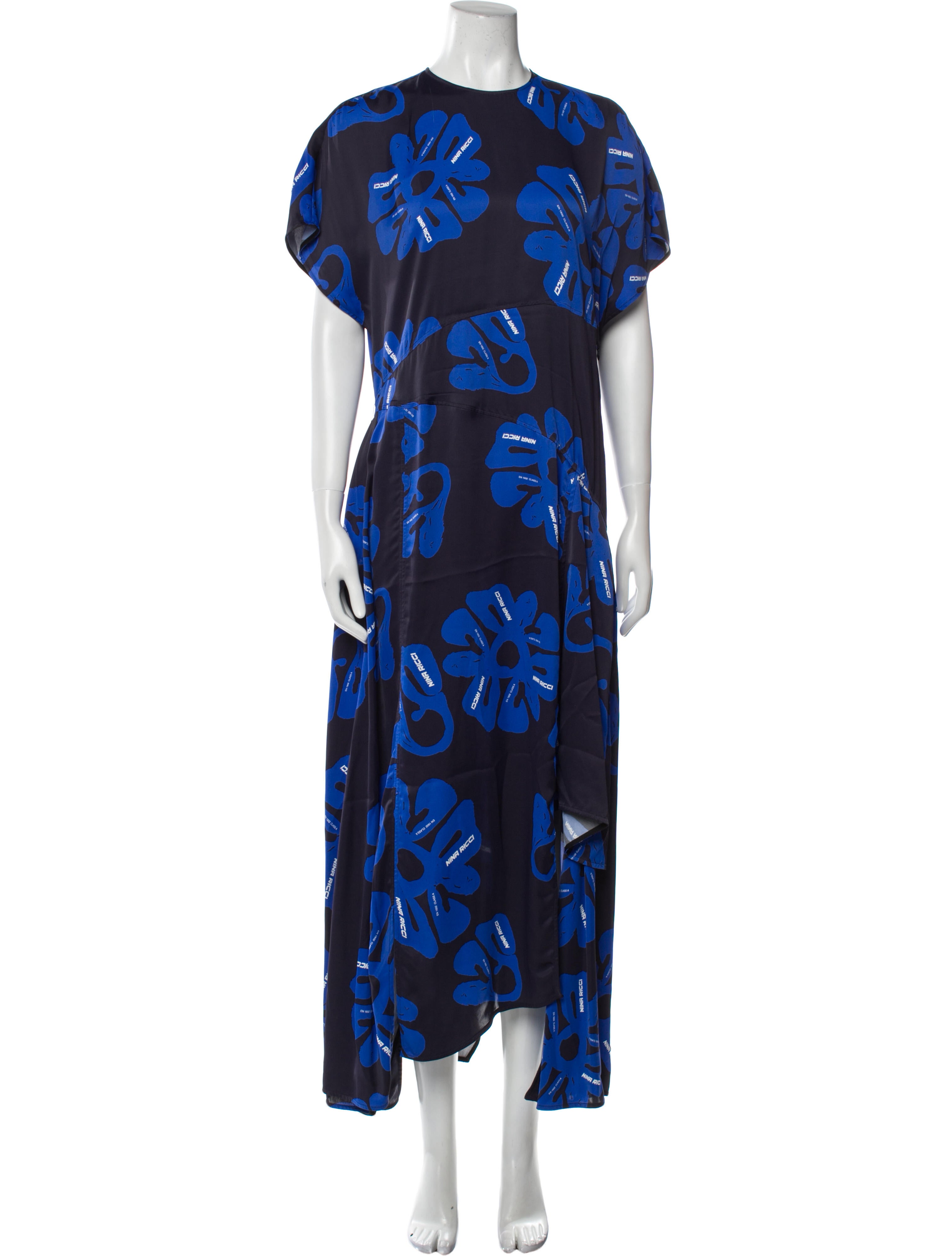 Nina Ricci Floral Print Long Dress