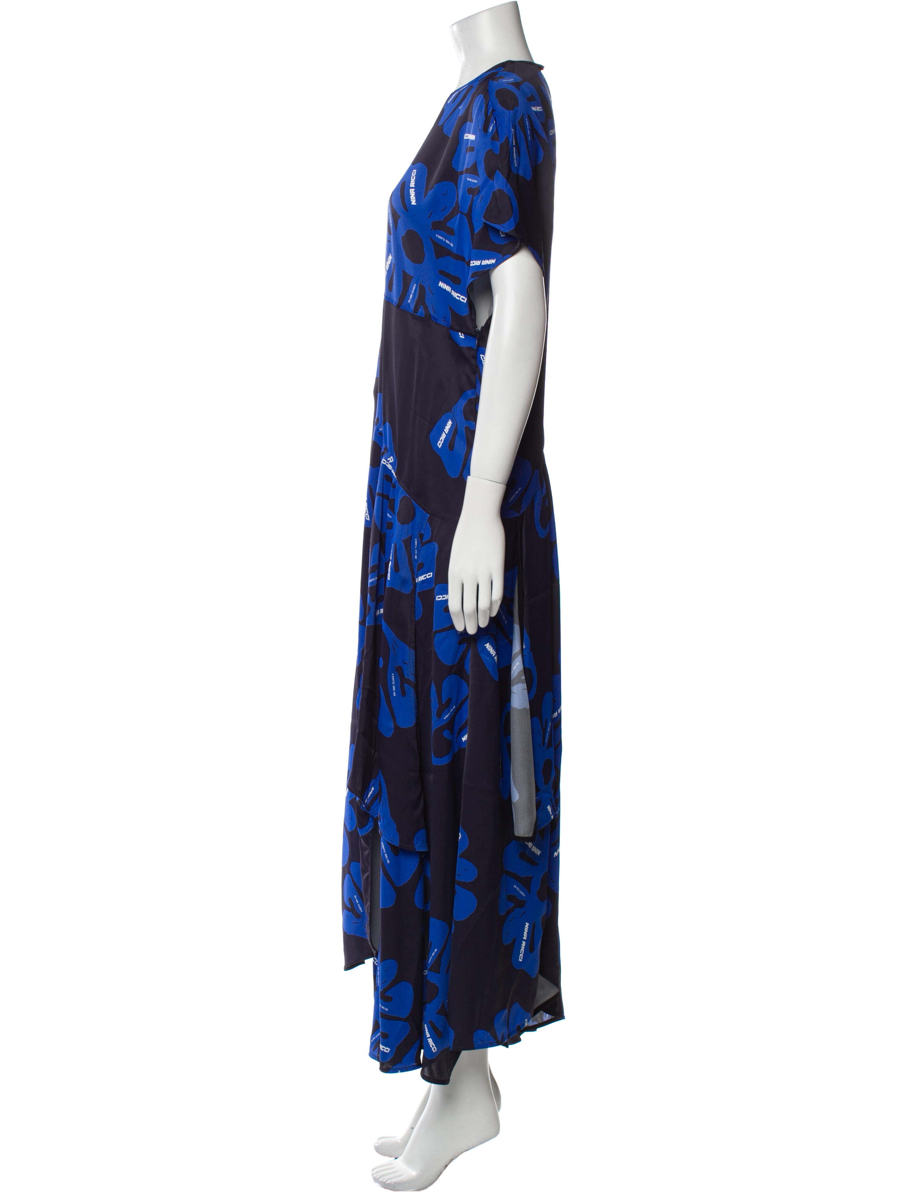 Nina Ricci Floral Print Long Dress