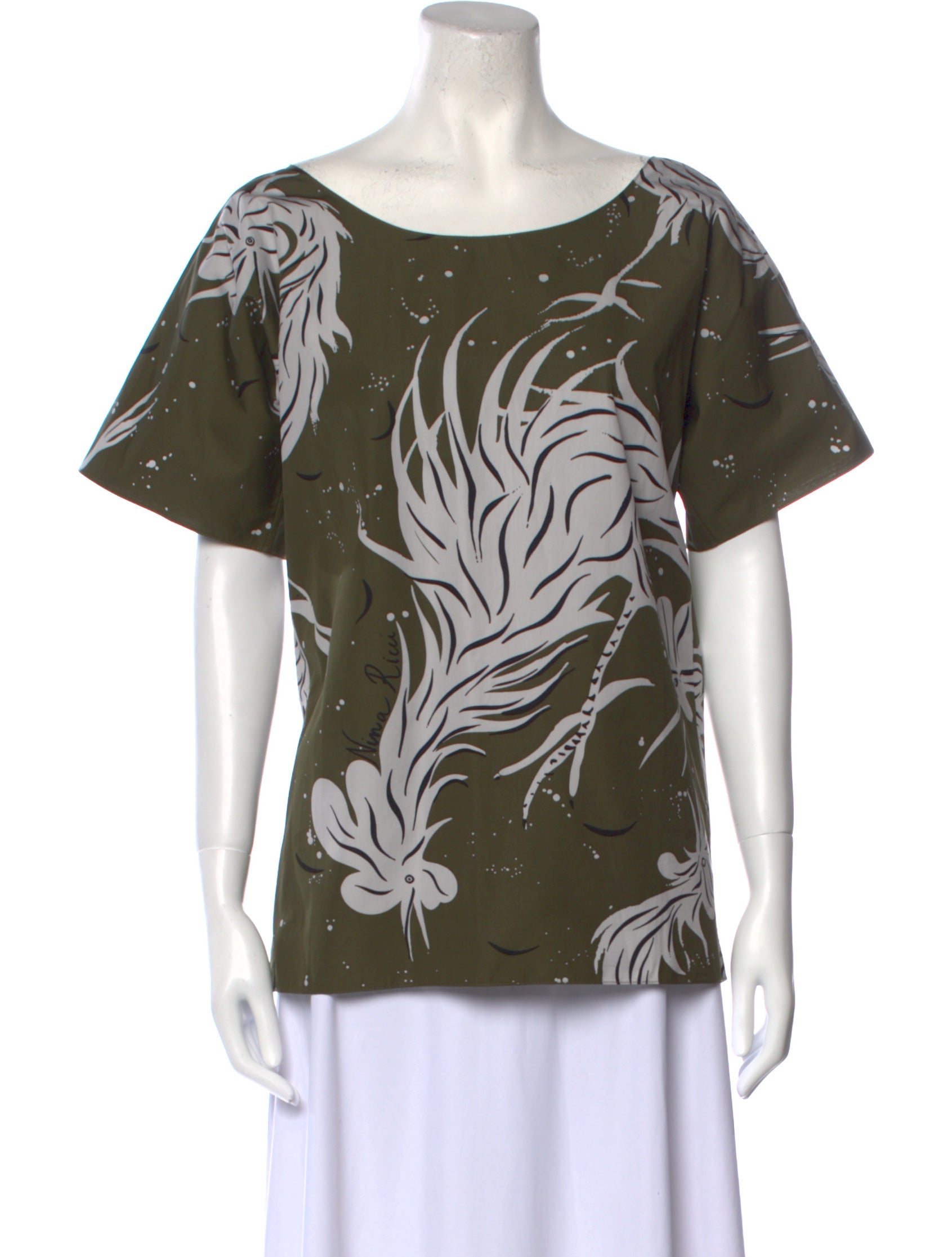 Nina Ricci Printed Scoop Neck T-Shirt