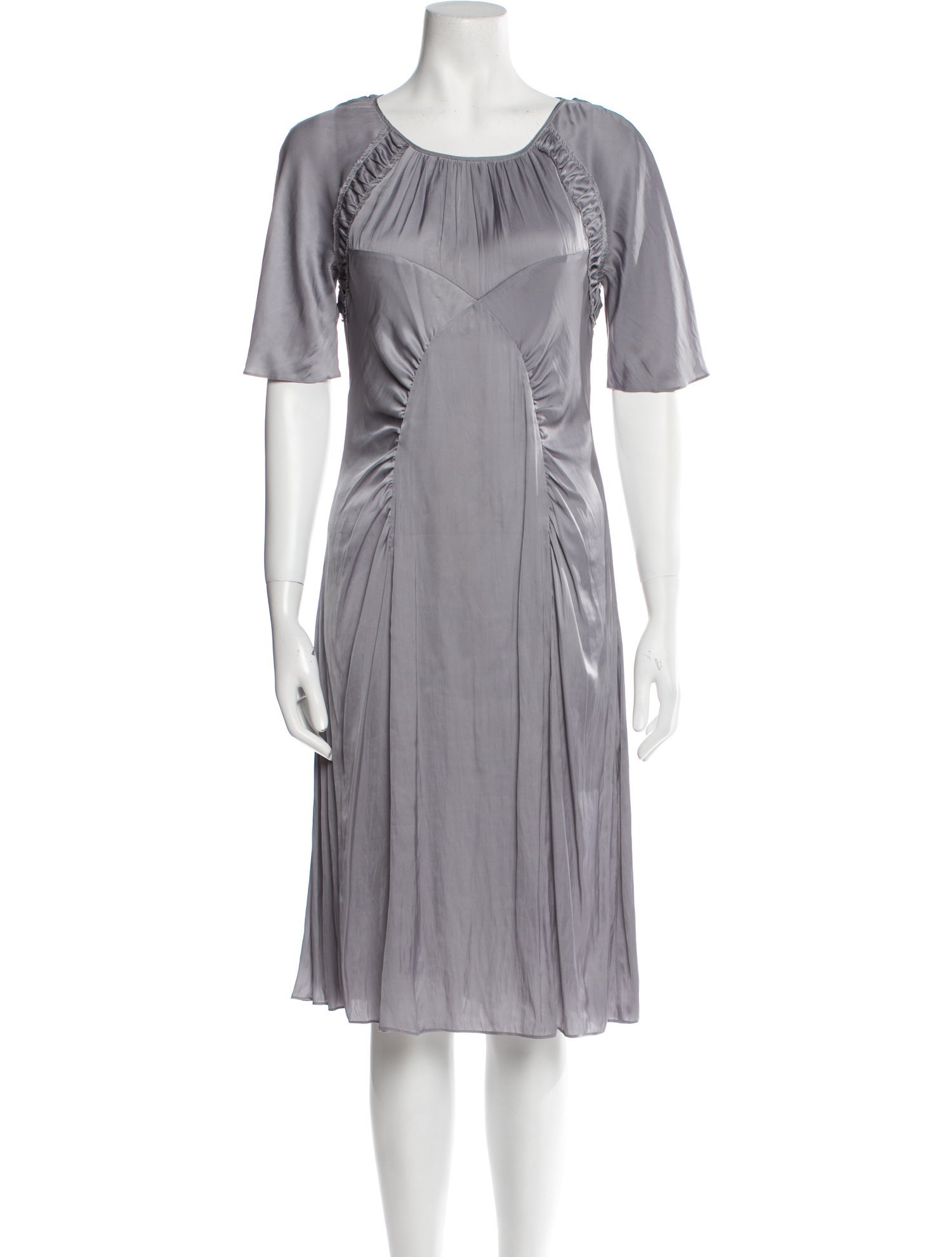 Nina Ricci Scoop Neck Midi Length Dress