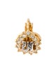 Nina Ricci Crystal Logo Clip-On Earrings & Pendant Necklace Set