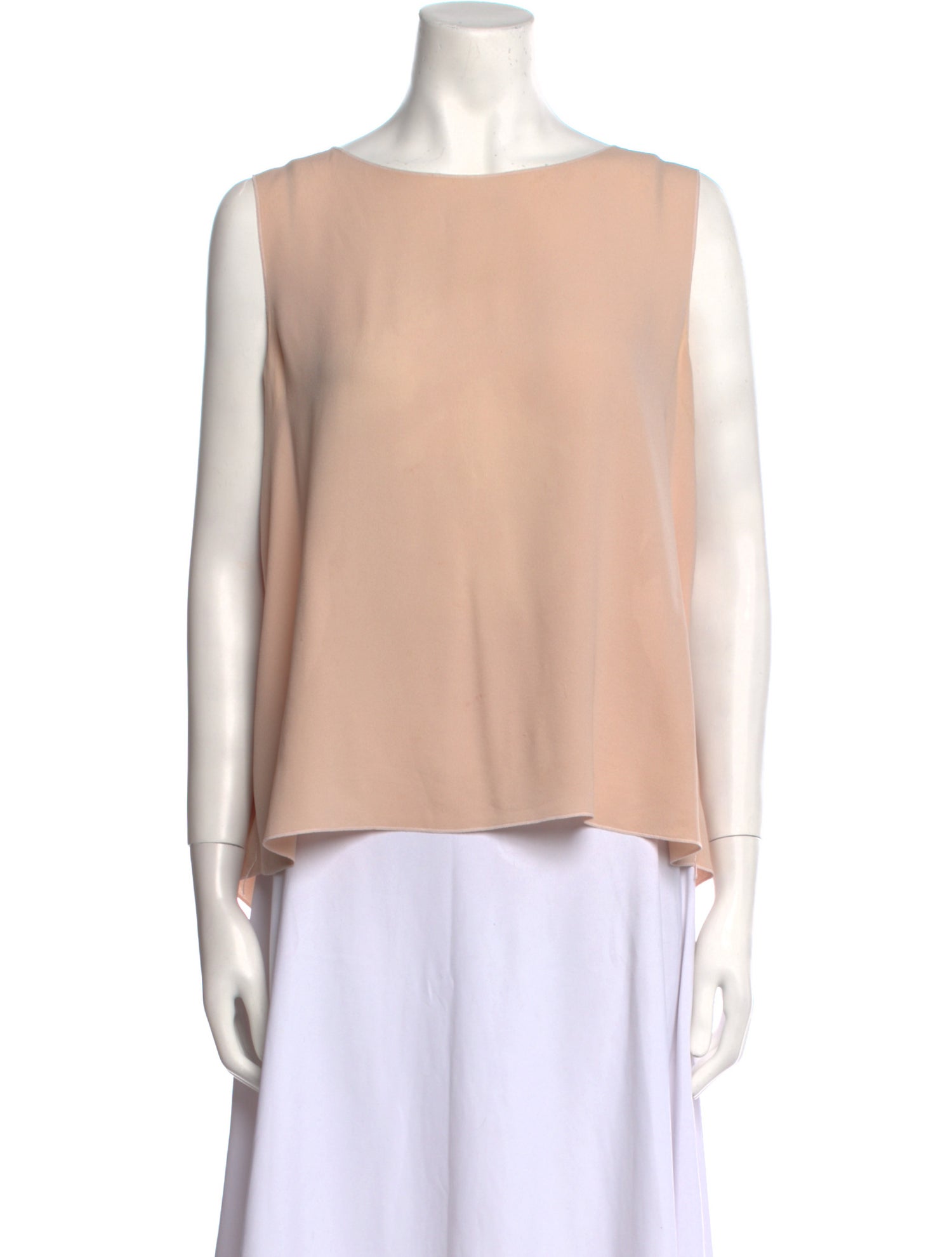 Nina Ricci Silk Bateau Neckline Top