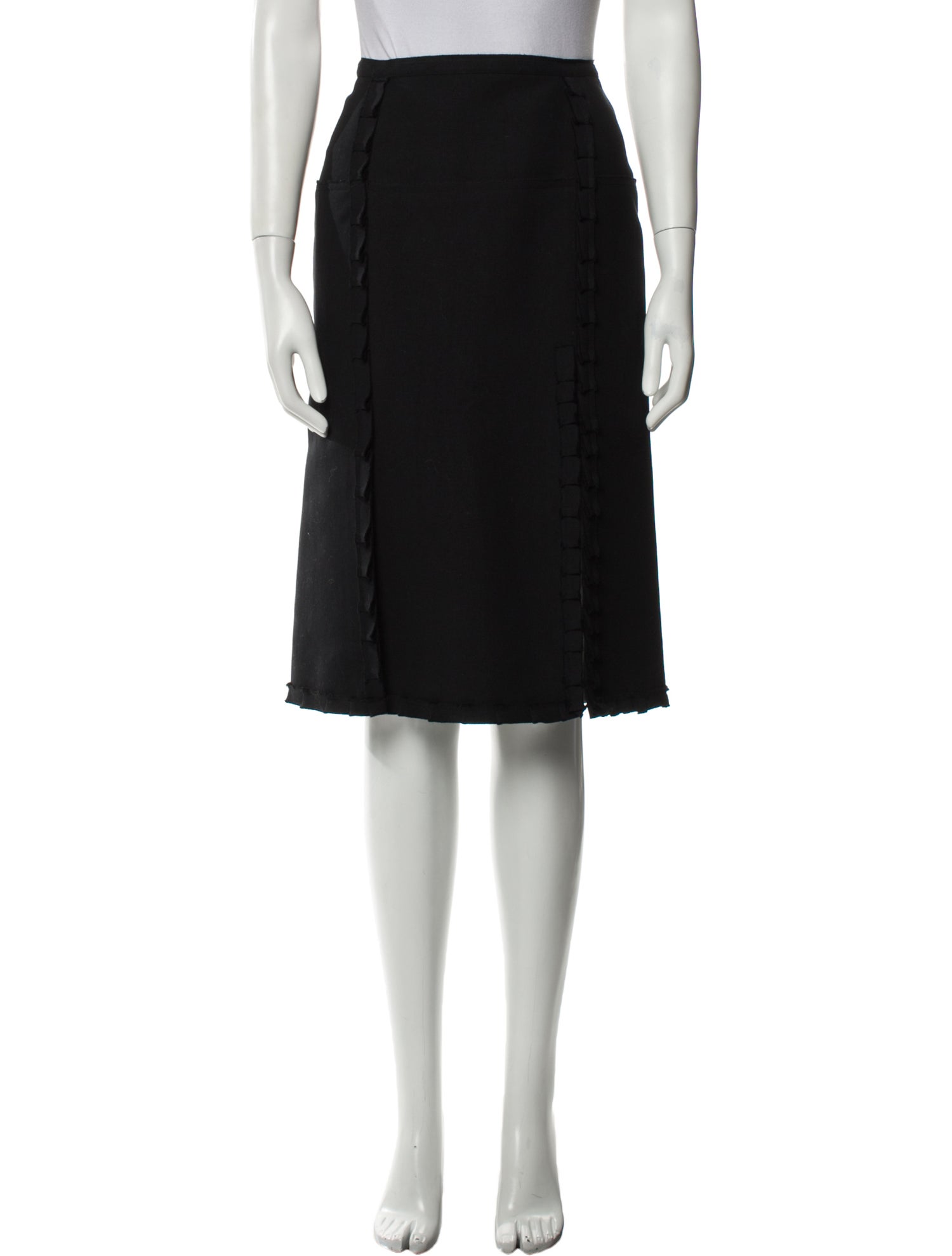 Nina Ricci Virgin Wool Knee-Length Skirt