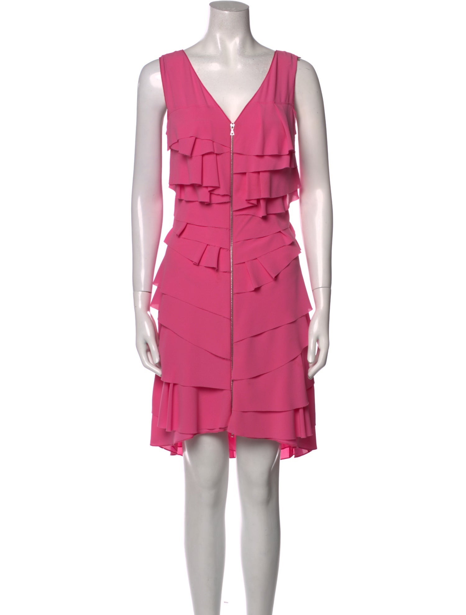 Nina Ricci V-Neck Knee-Length Dress