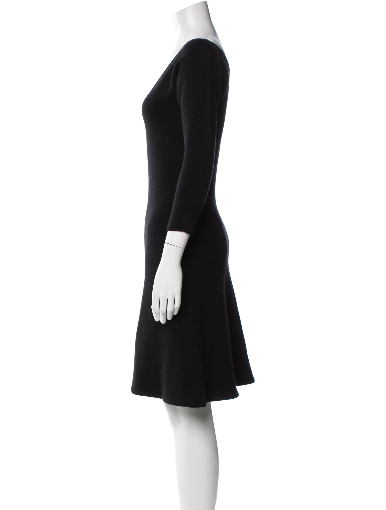 Nina Ricci V-Neck Knee-Length Dress