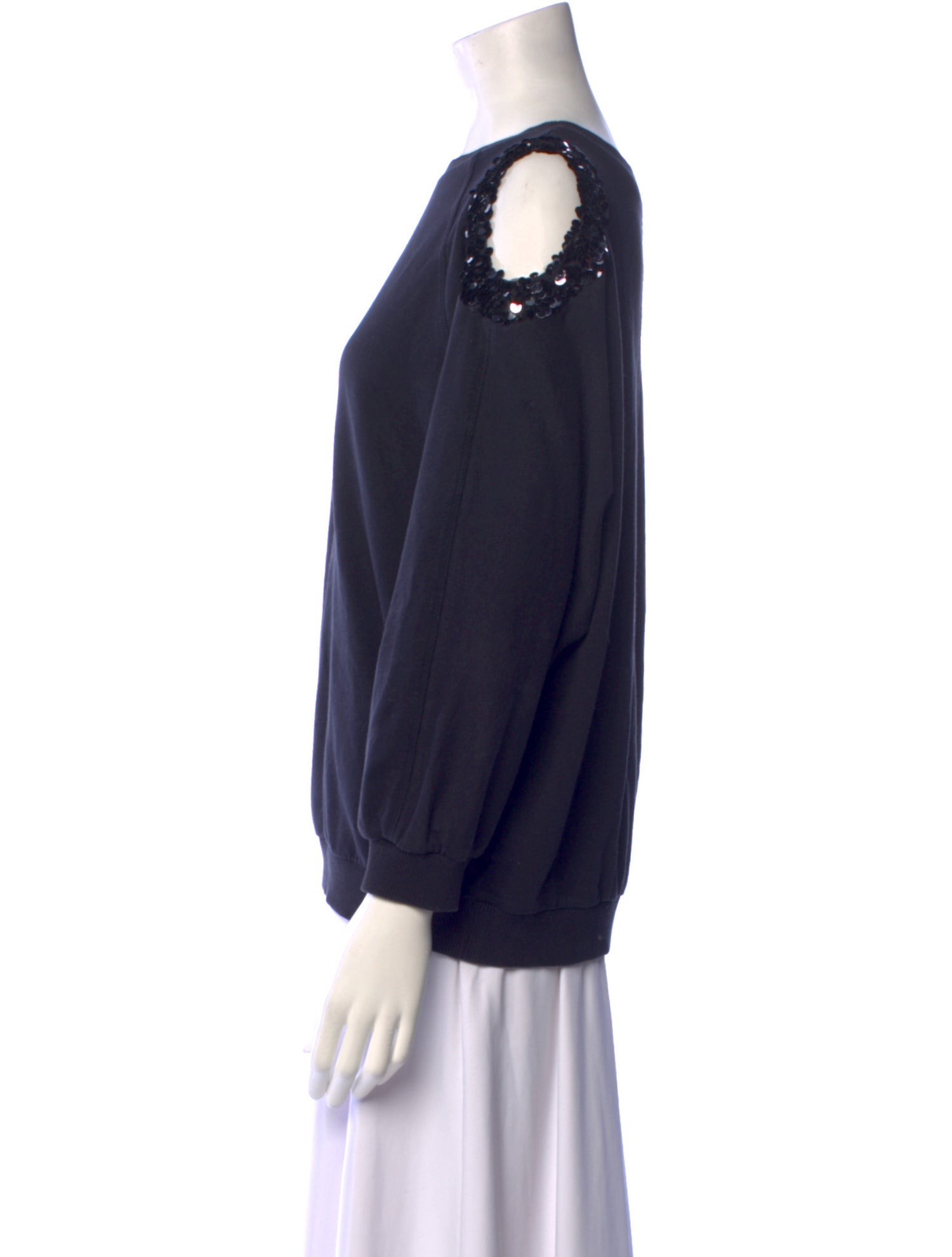 Nina Ricci Crew Neck Three-Quarter Sleeve Sweatshirt