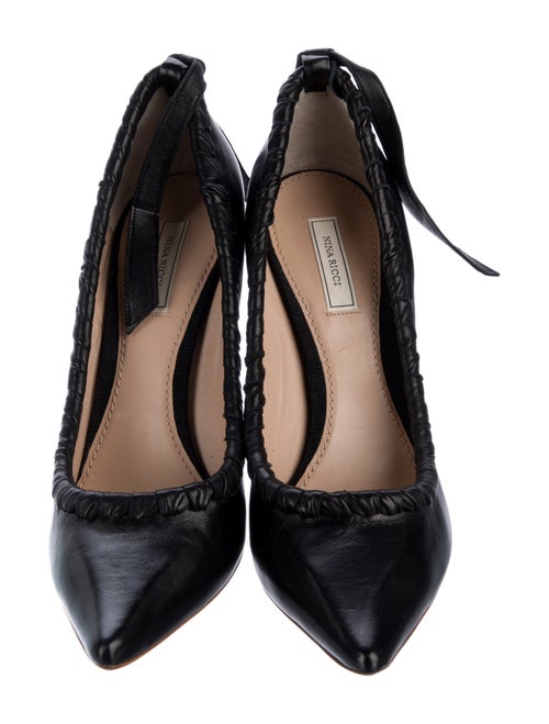 Nina Ricci Leather Whipstitch Trim Pumps
