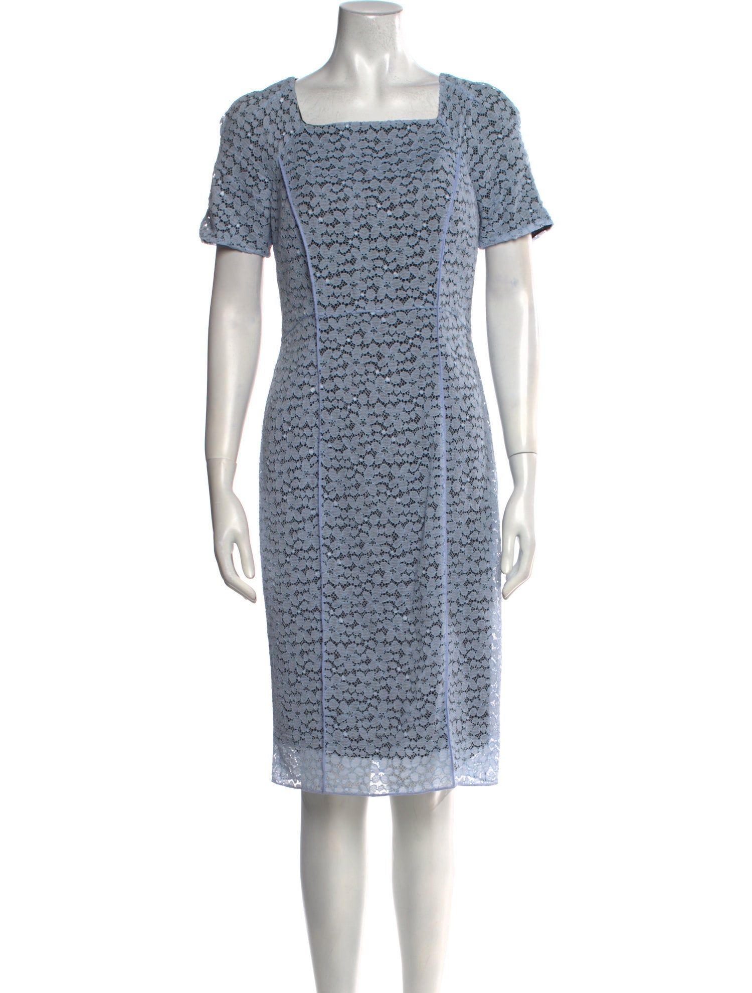 Nina Ricci Square Neckline Knee-Length Dress