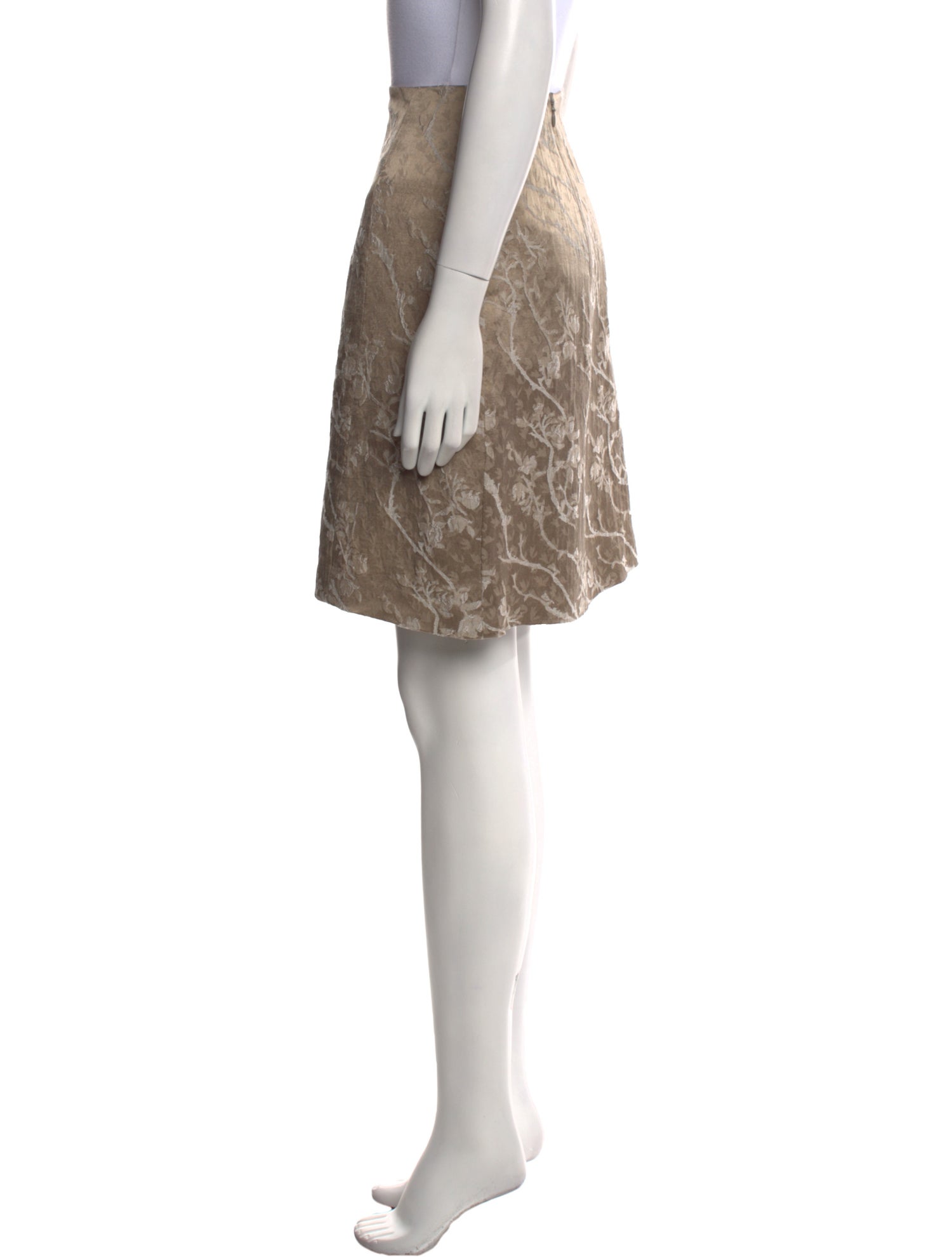 Nina Ricci Floral Print Knee-Length Skirt