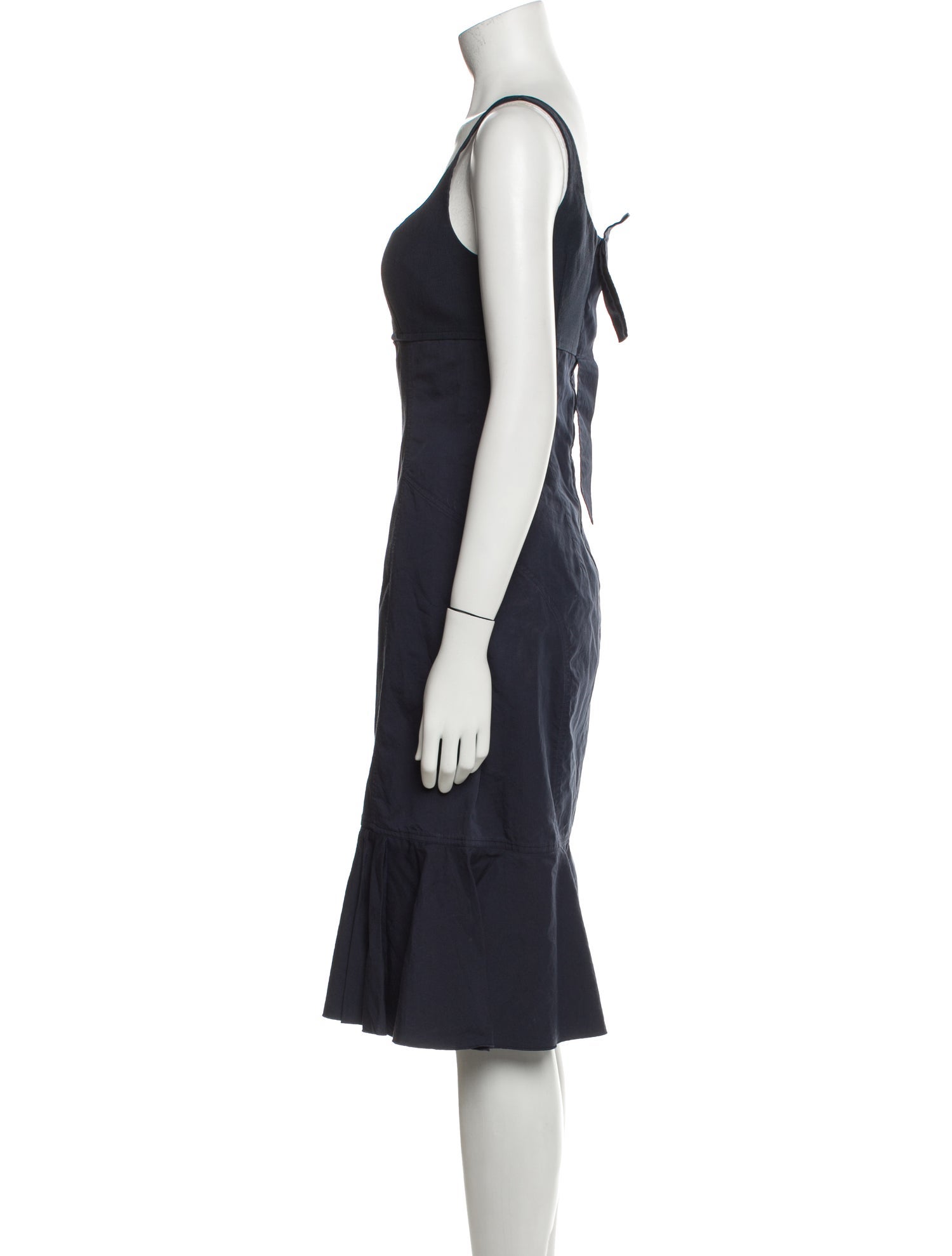 Nina Ricci Square Neckline Knee-Length Dress