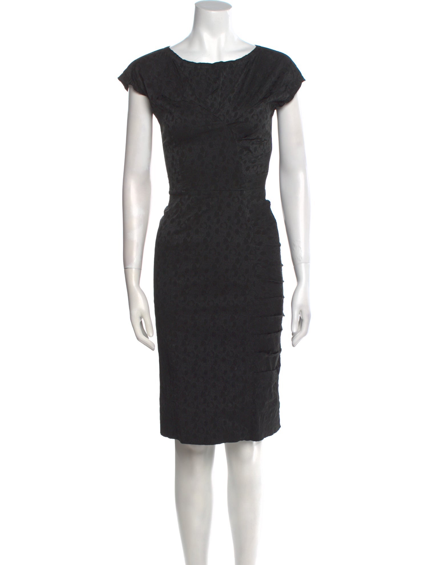 Nina Ricci Bateau Neckline Knee-Length Dress