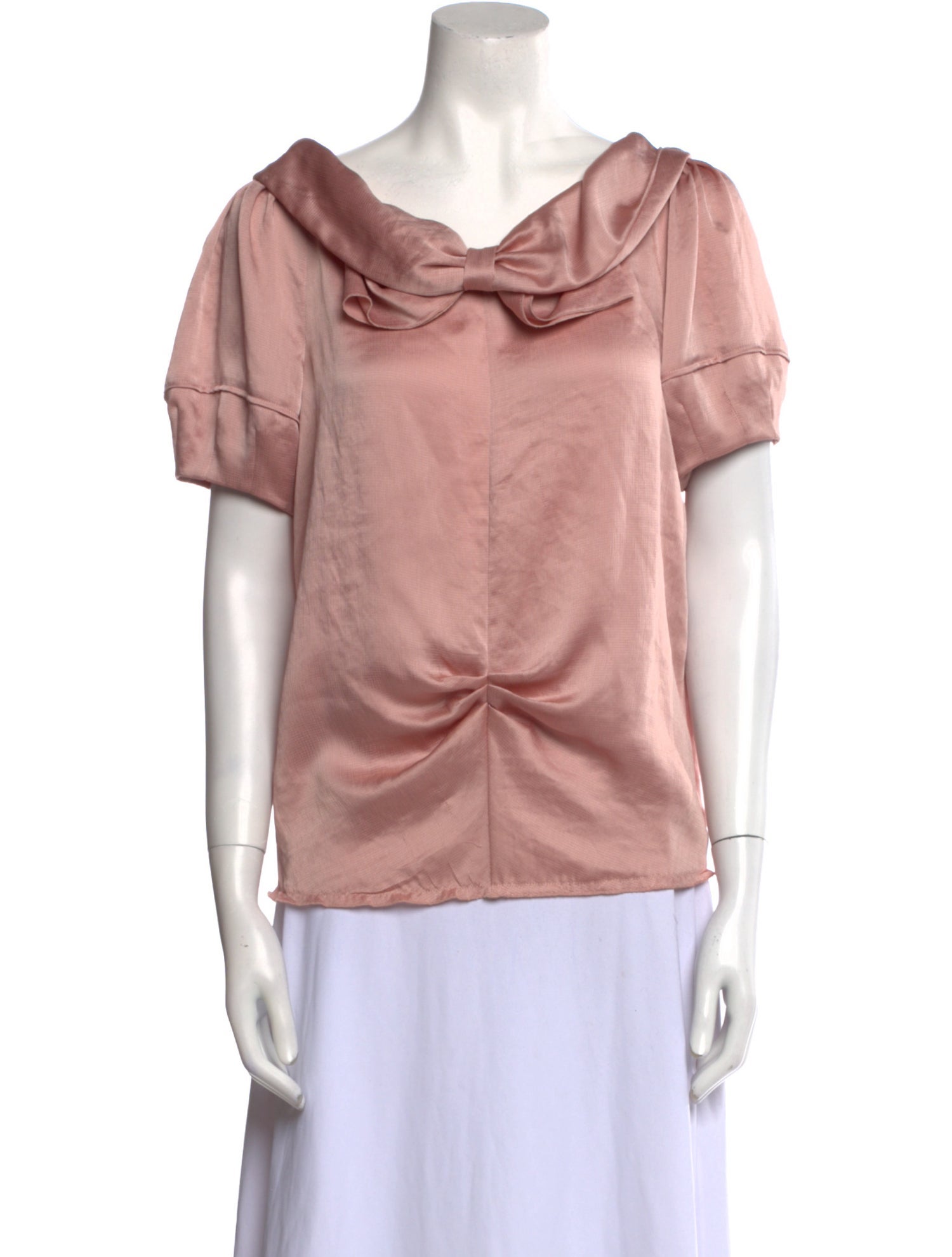 Nina Ricci Cowl Neck Short Sleeve Top