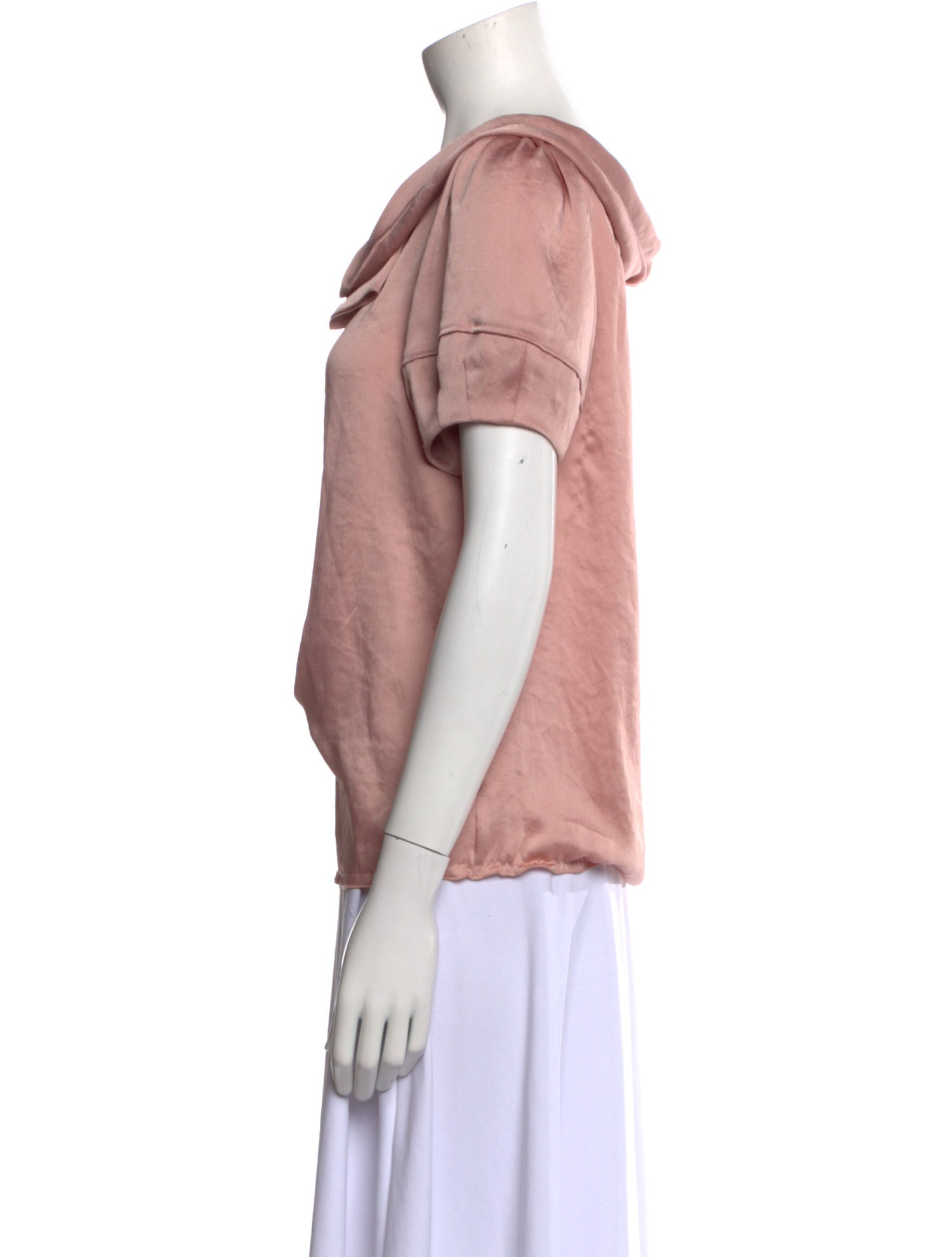 Nina Ricci Cowl Neck Short Sleeve Top
