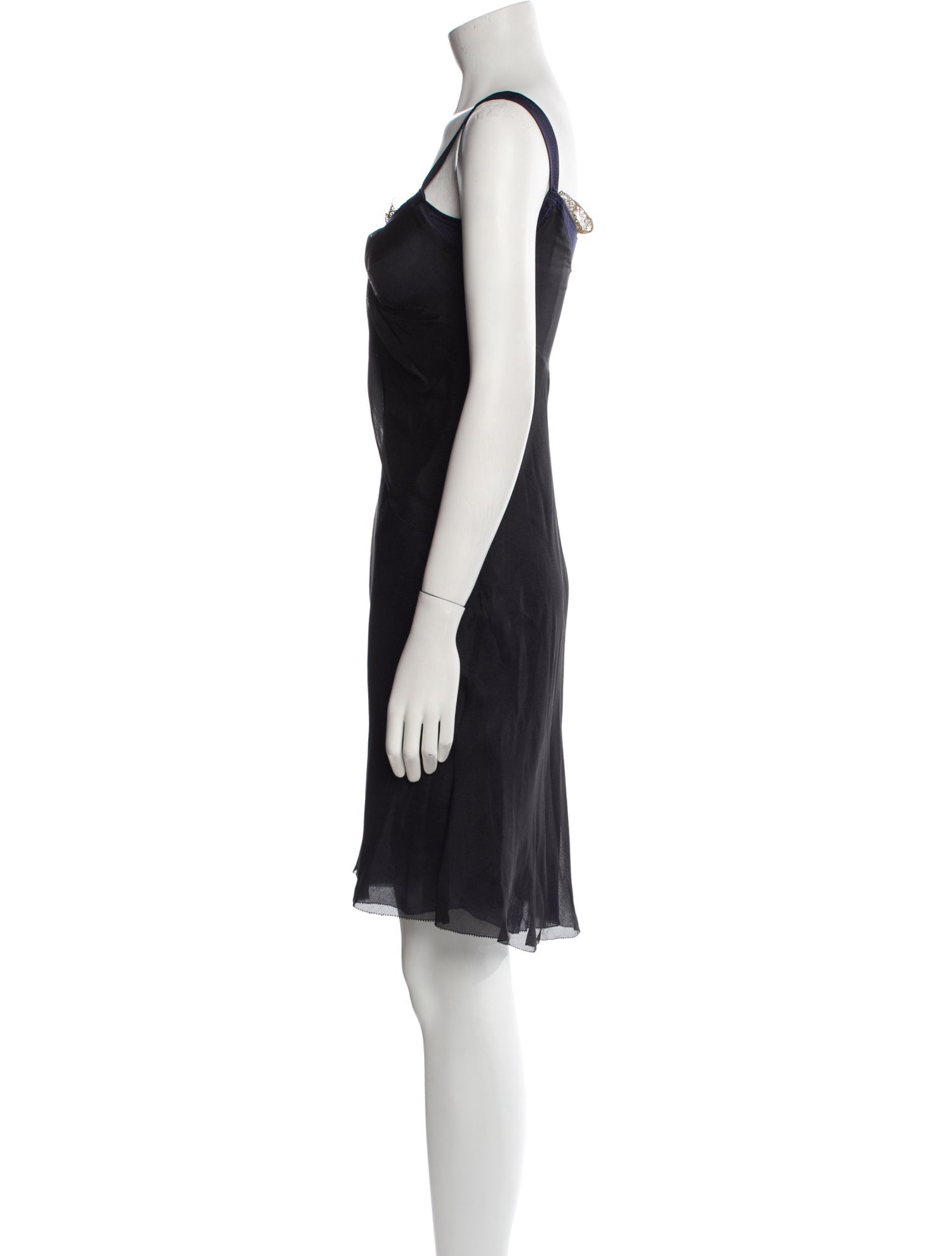 Nina Ricci Square Neckline Knee-Length Dress