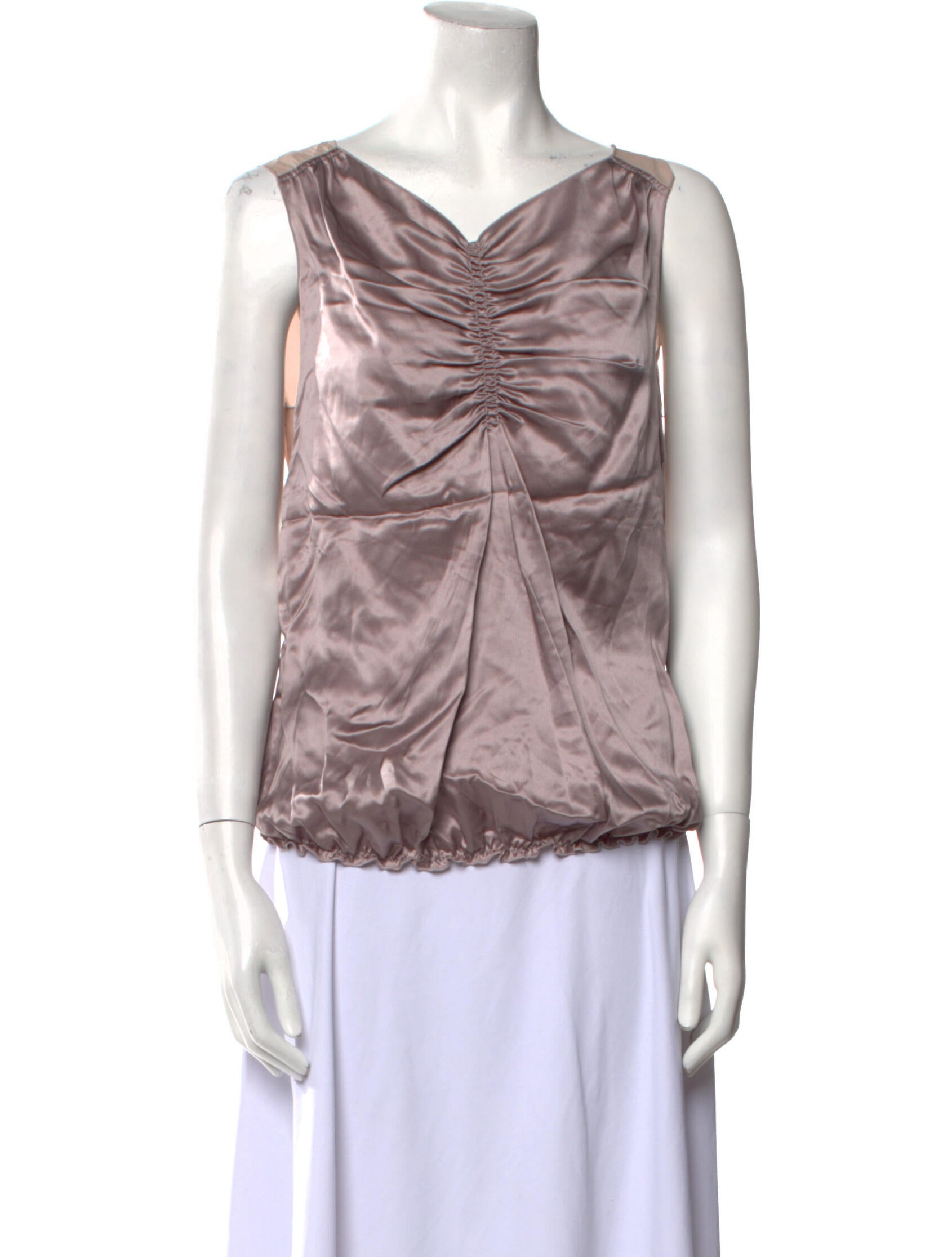 Nina Ricci V-Neck Sleeveless Top