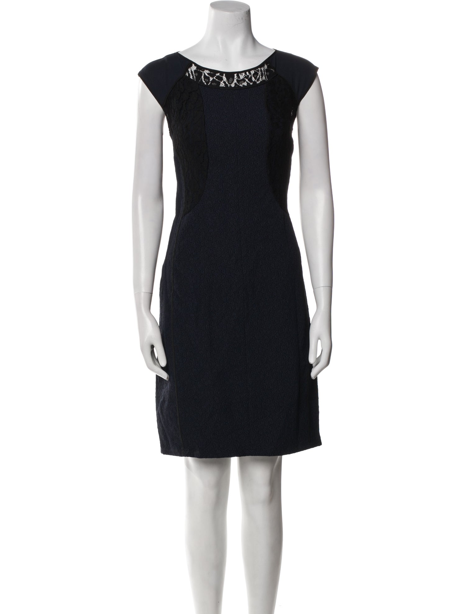 Nina Ricci Bateau Neckline Knee-Length Dress