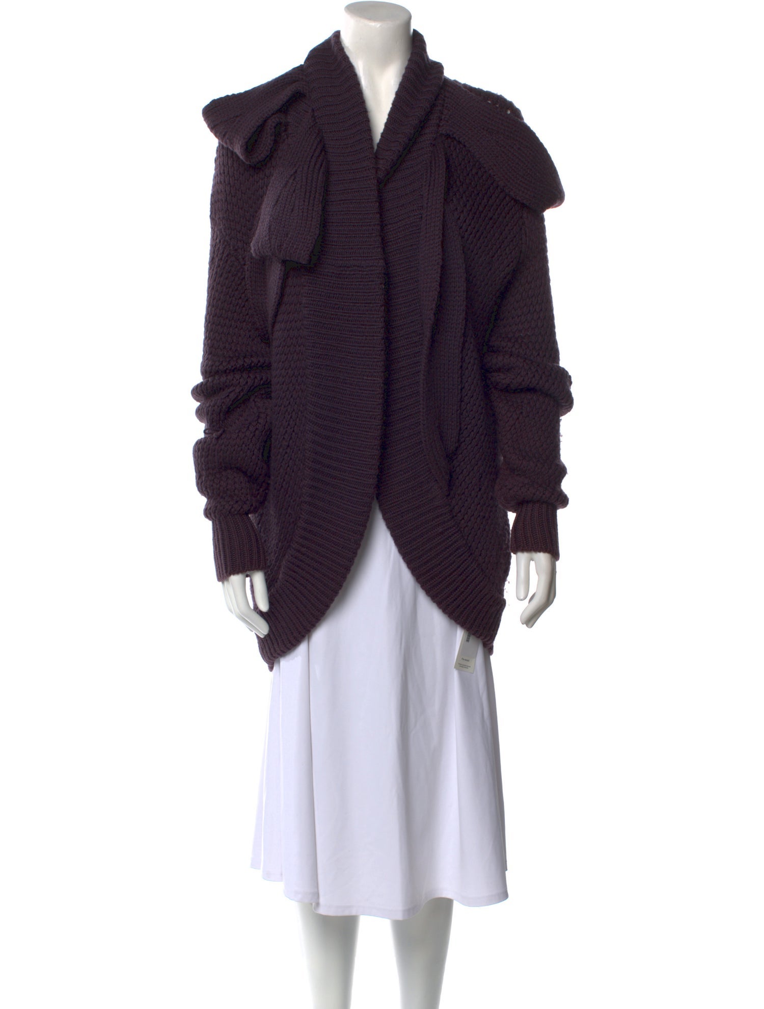 Nina Ricci Merino Wool Open Front Sweater