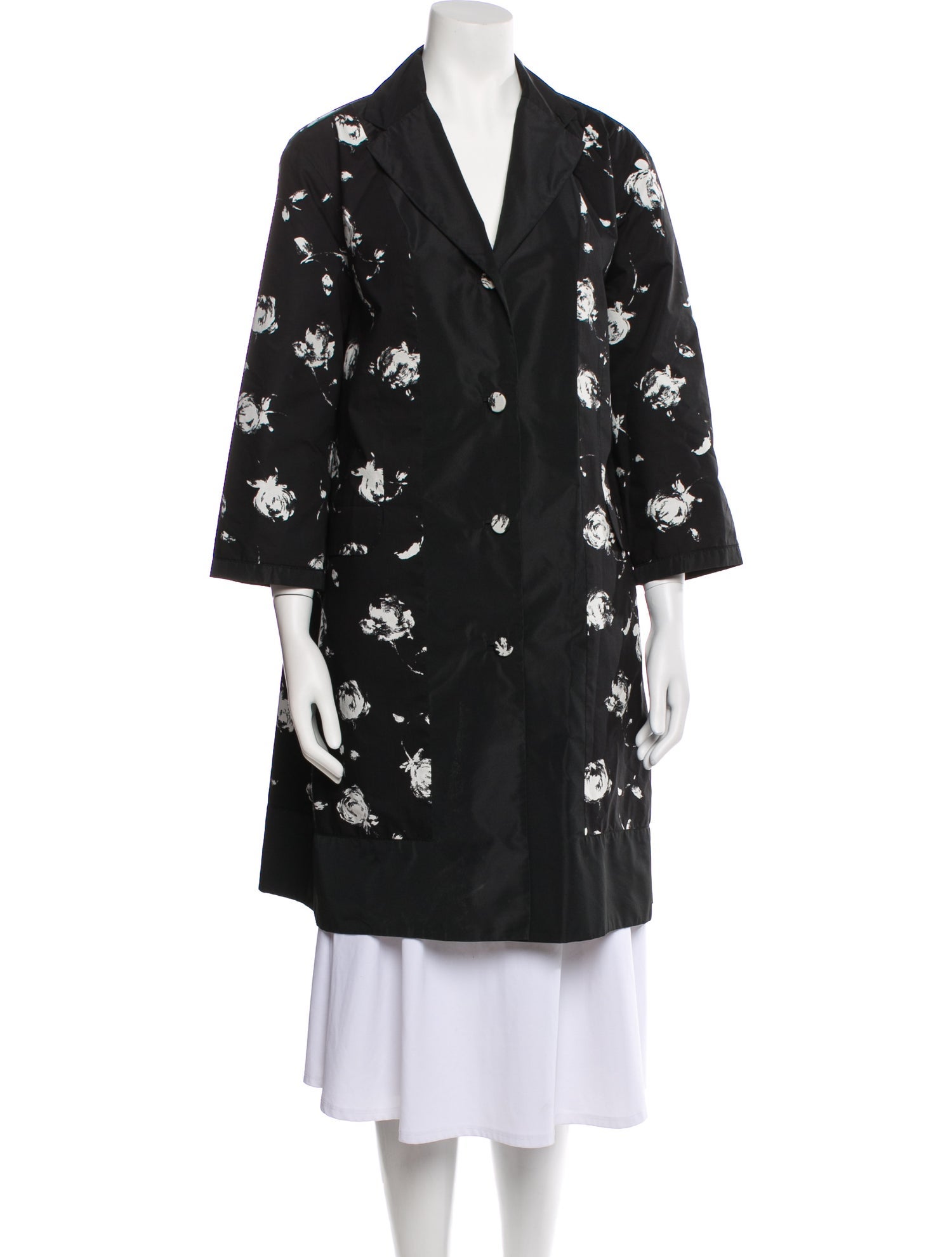 Nina Ricci Floral Print Trench Coat