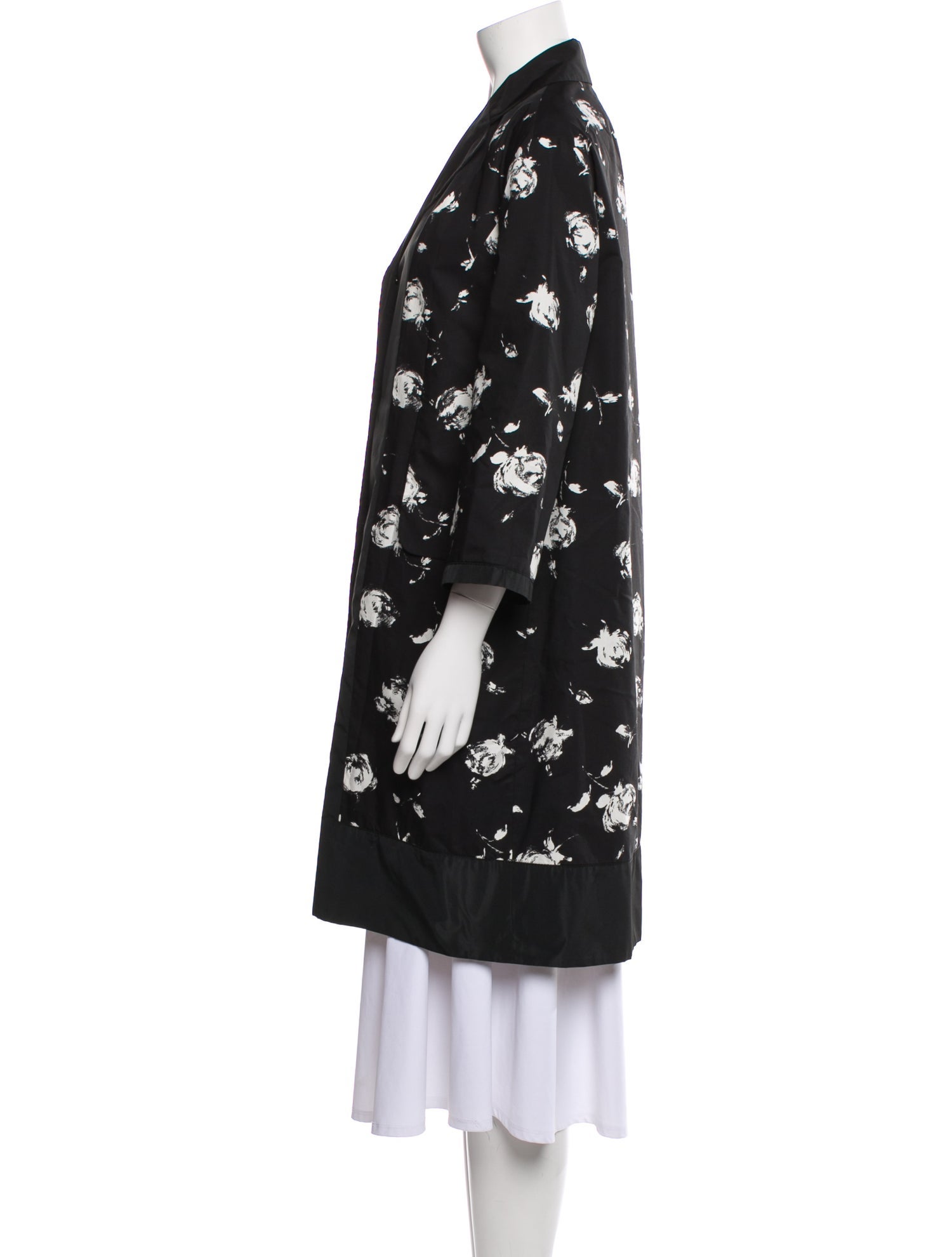 Nina Ricci Floral Print Trench Coat