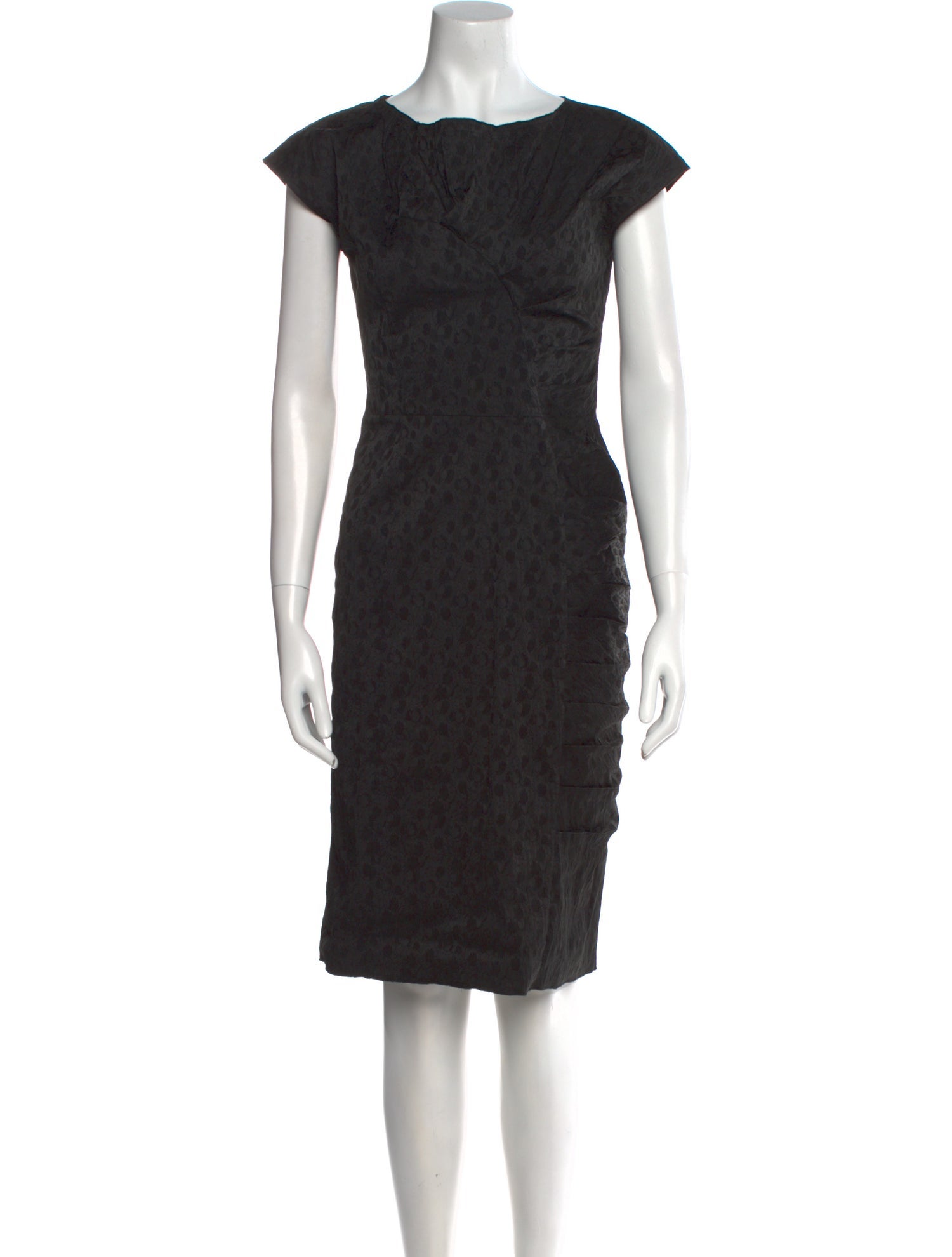 Nina Ricci Bateau Neckline Knee-Length Dress