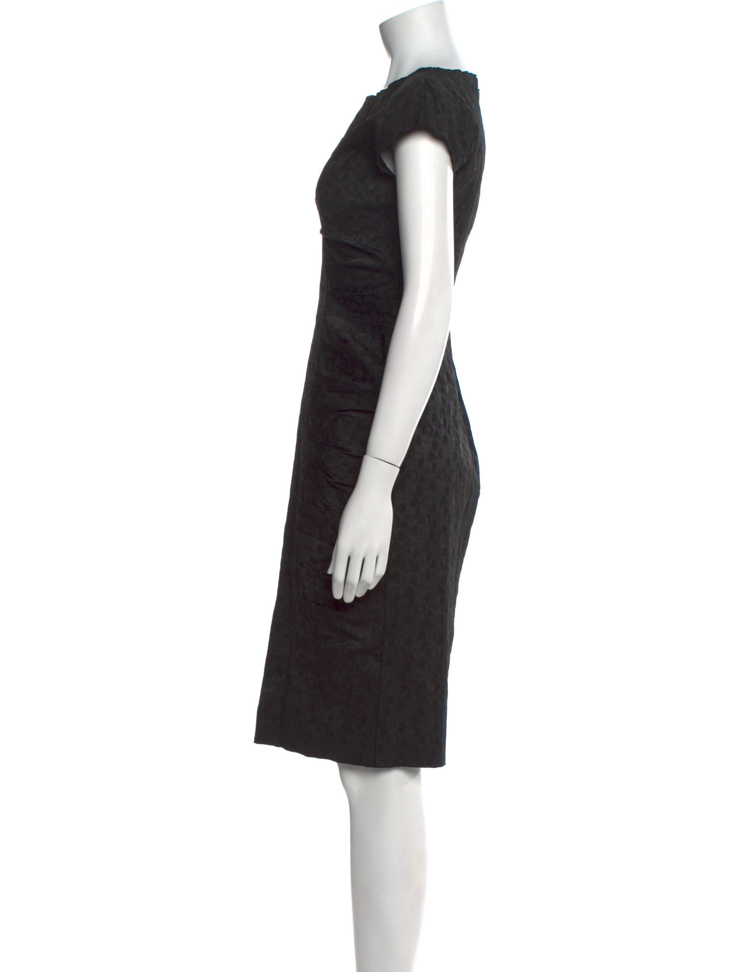 Nina Ricci Bateau Neckline Knee-Length Dress