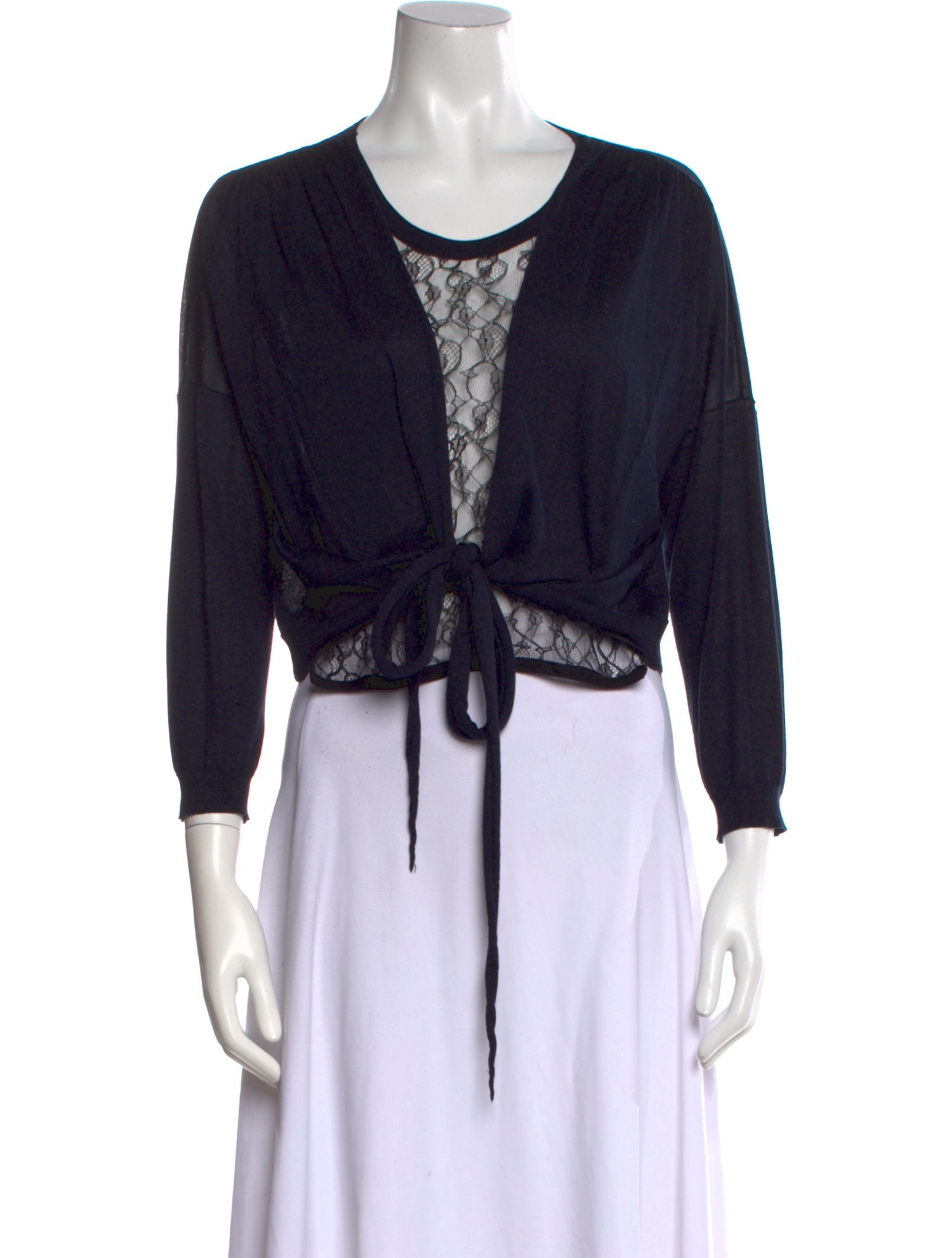 Nina Ricci Silk Scoop Neck Crop Top