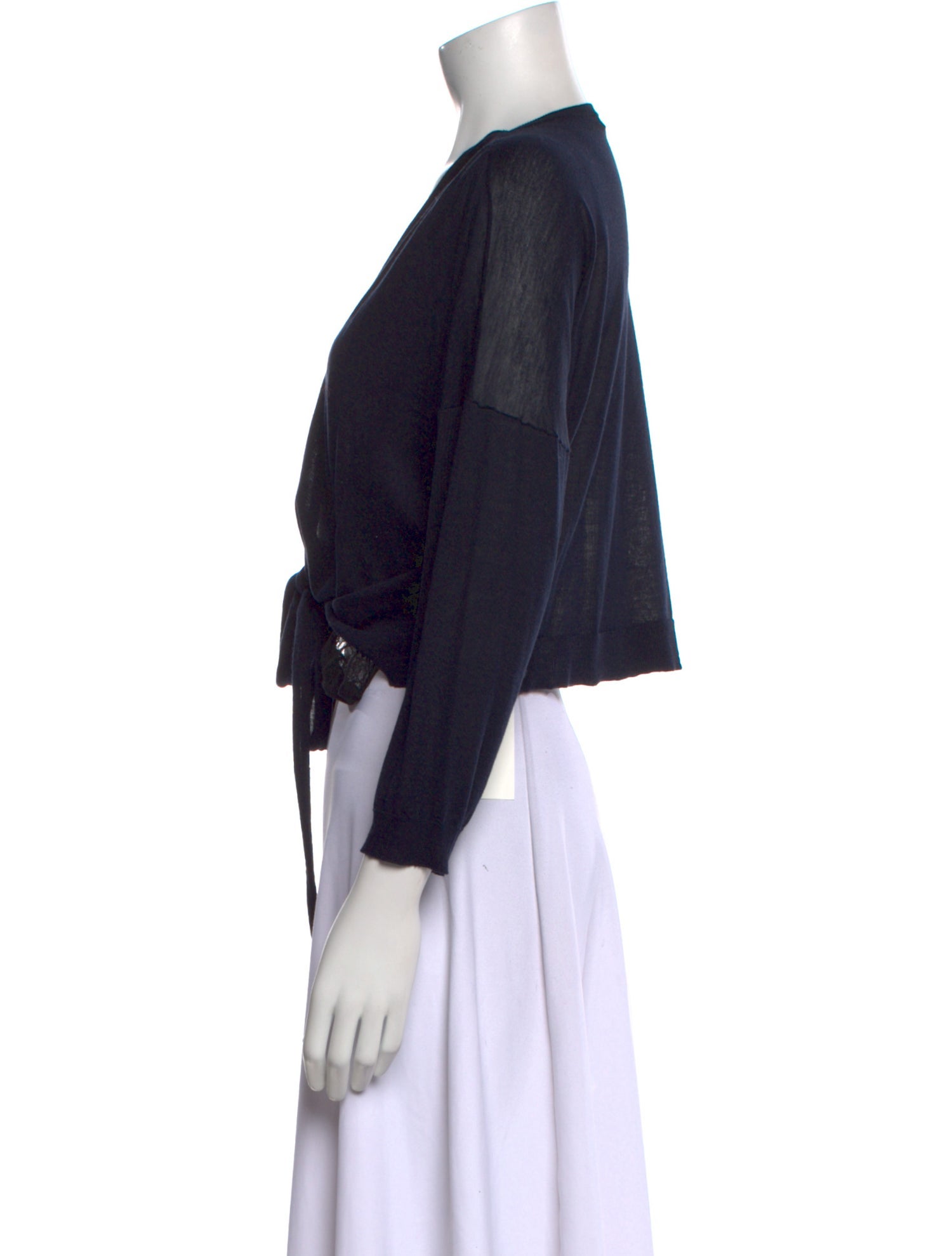 Nina Ricci Silk Scoop Neck Crop Top