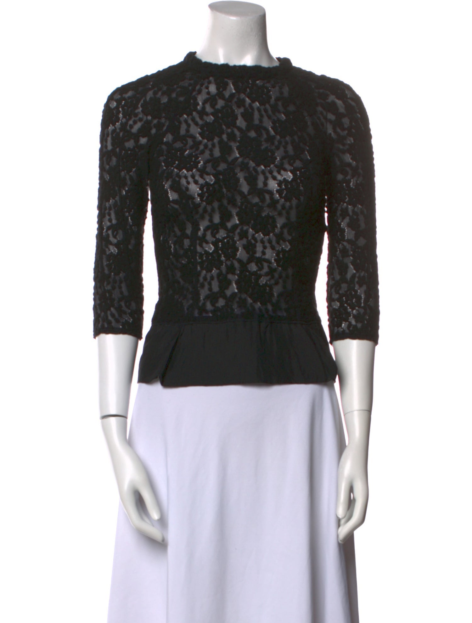 Nina Ricci Wool Lace Pattern Top