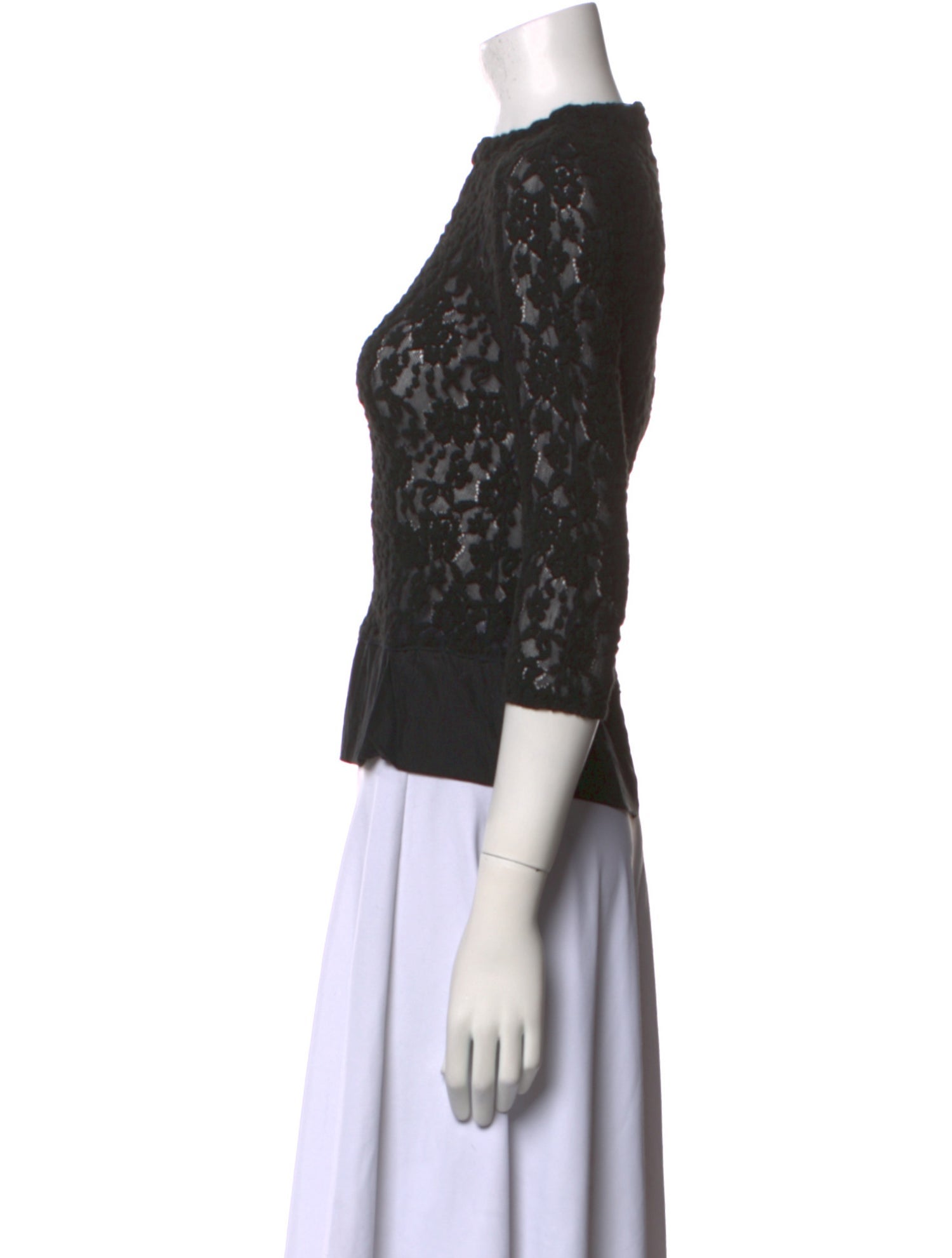 Nina Ricci Wool Lace Pattern Top
