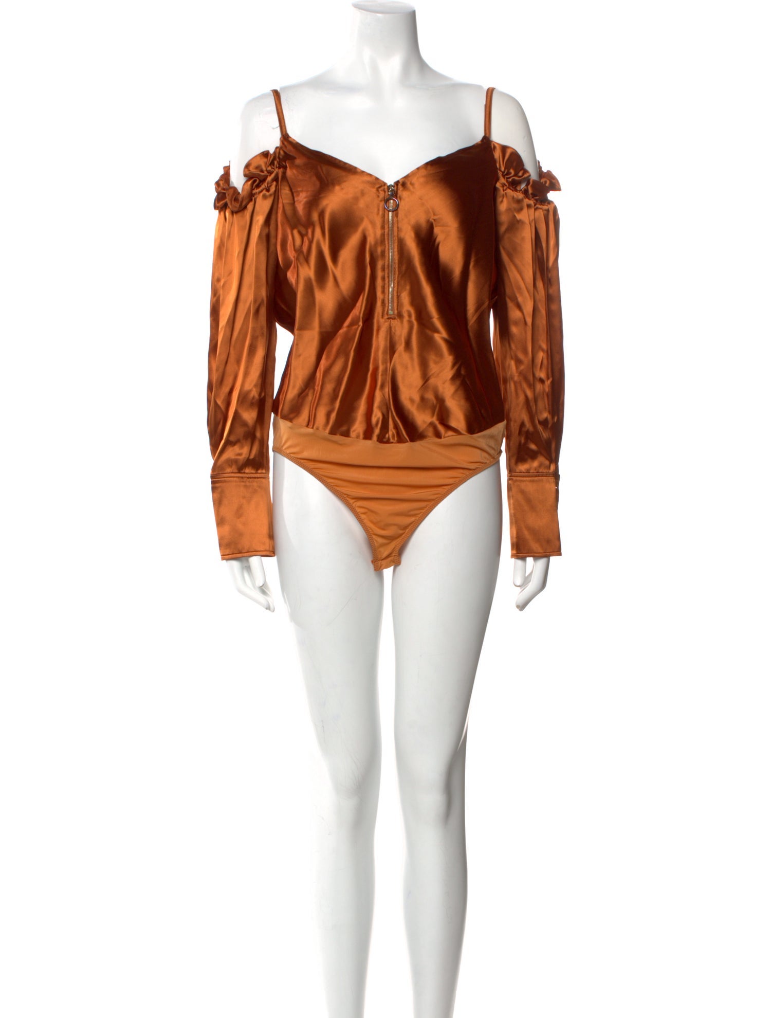 Nina Ricci Square Neckline Long Sleeve Bodysuit