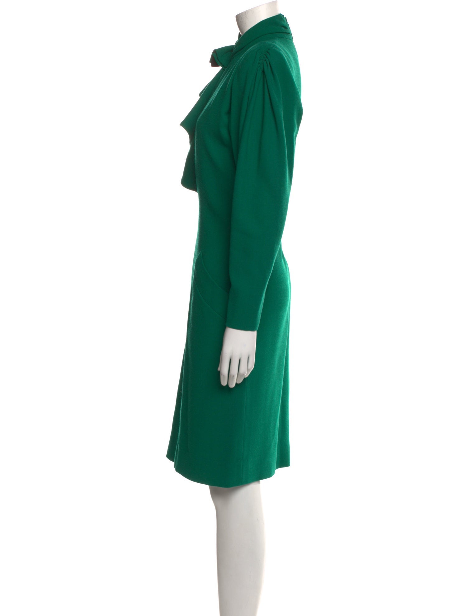 Nina Ricci Mock Neck Knee-Length Dress