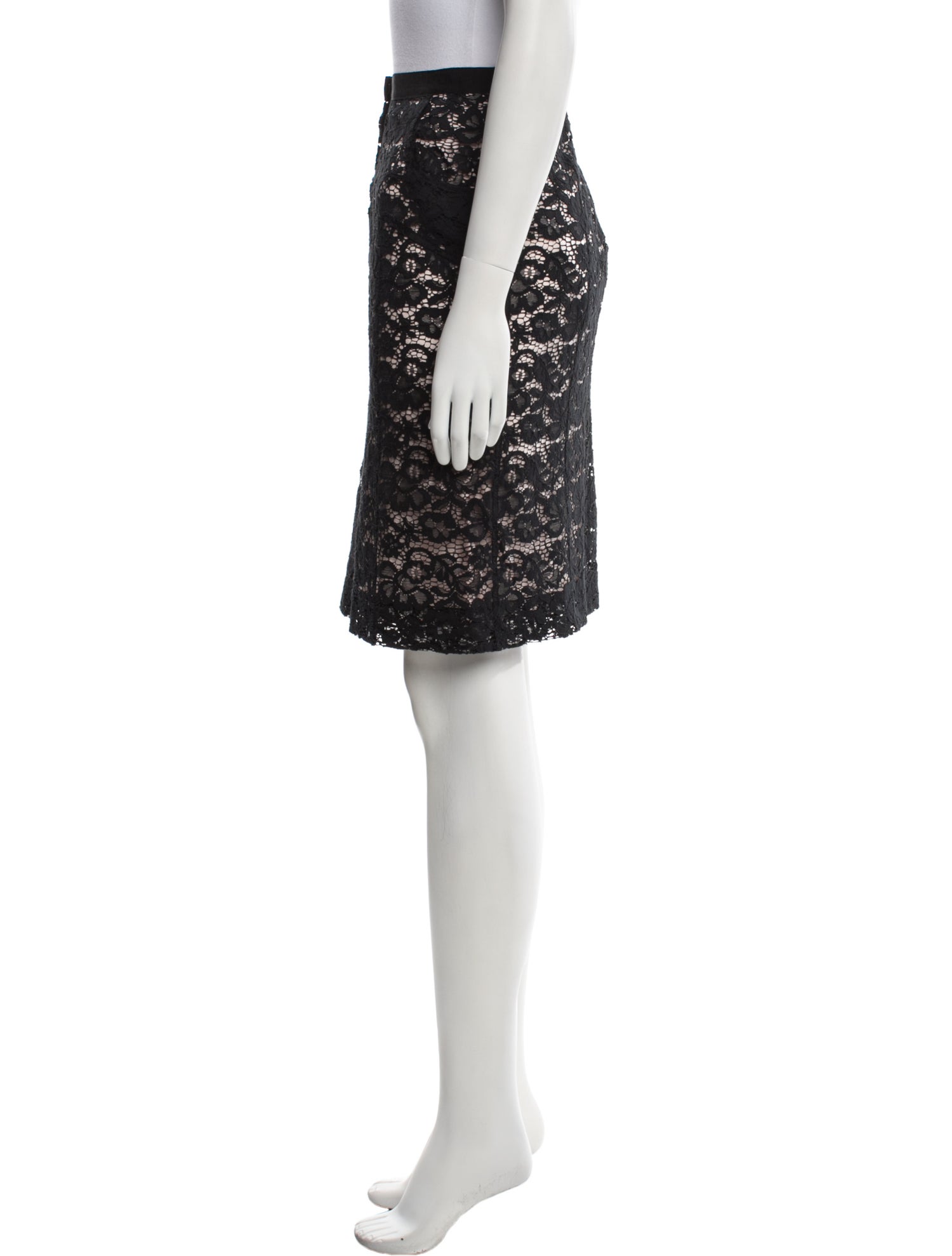 Nina Ricci Lace Pattern Knee-Length Skirt