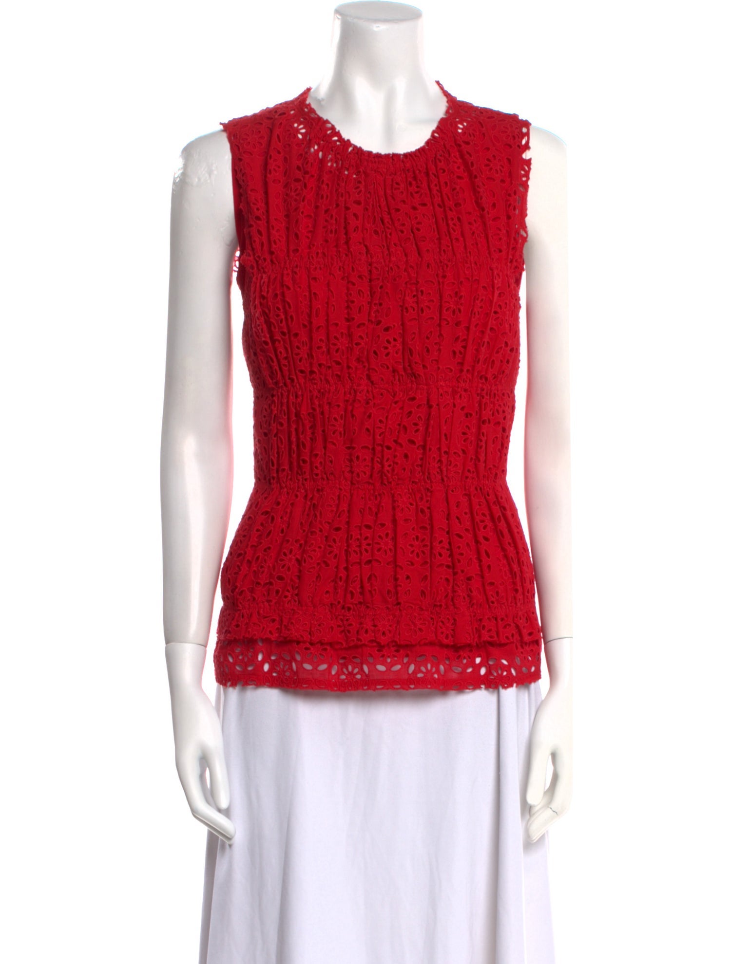 Nina Ricci Crew Neck Sleeveless Top