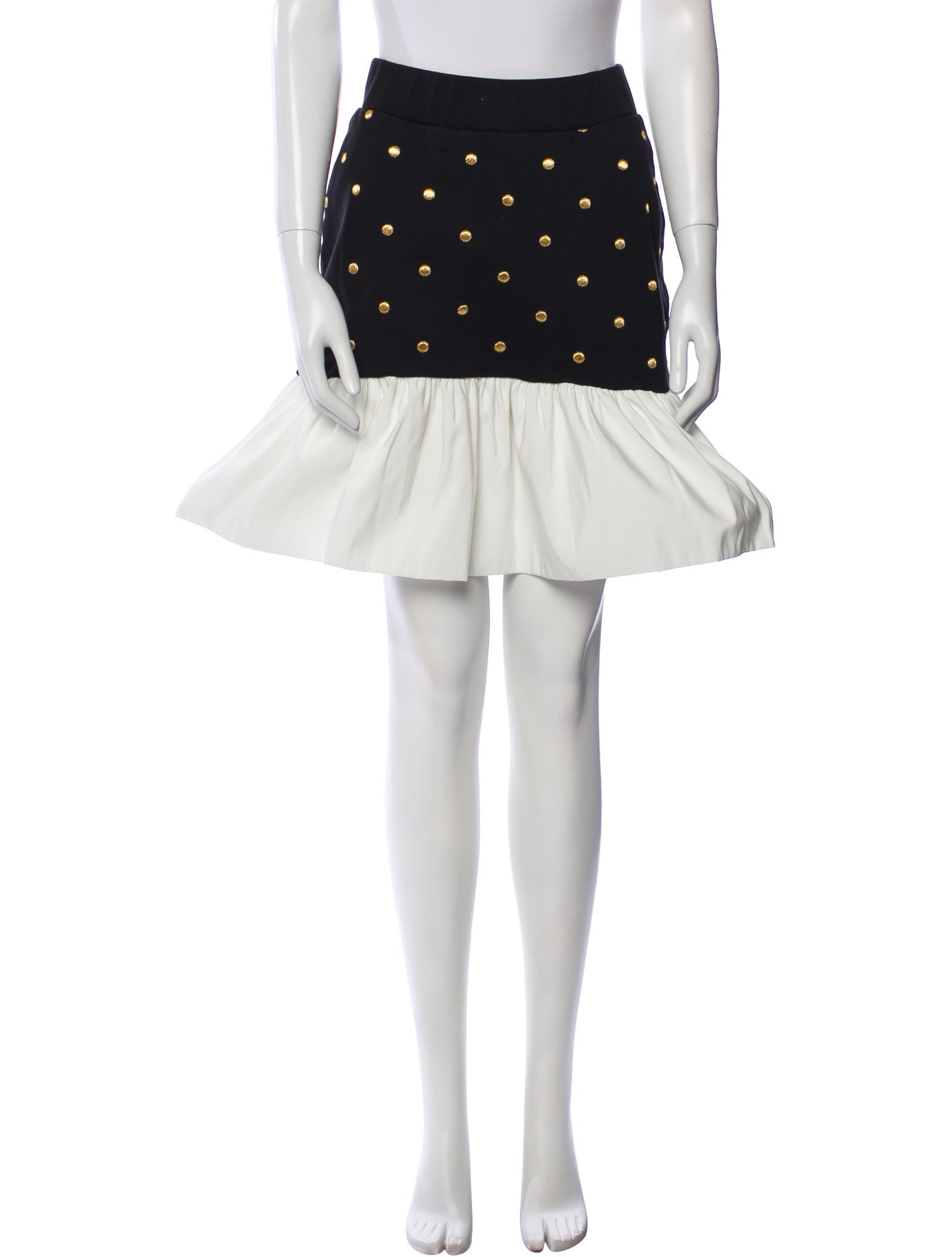 Nina Ricci Colorblock Pattern Knee-Length Skirt