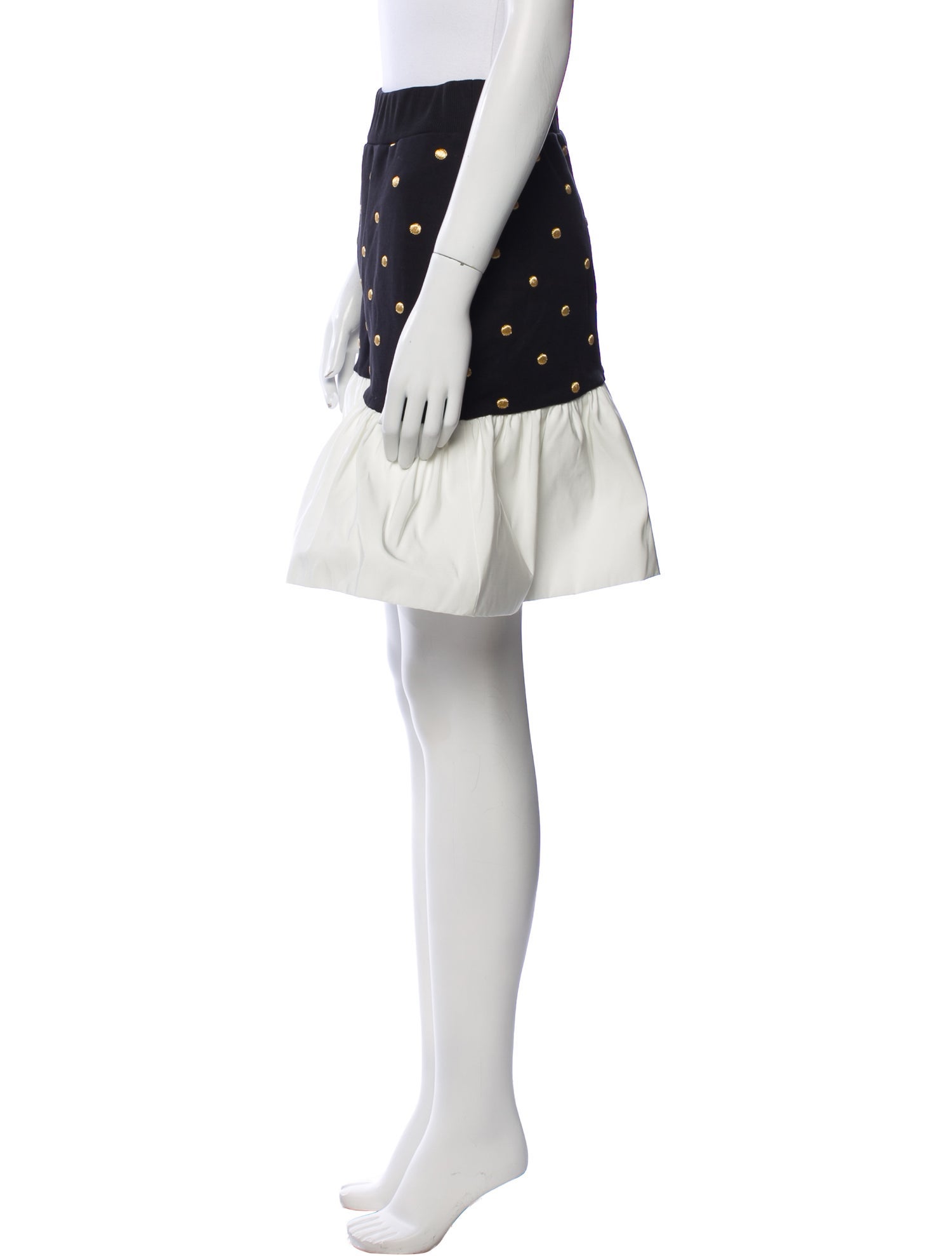 Nina Ricci Colorblock Pattern Knee-Length Skirt