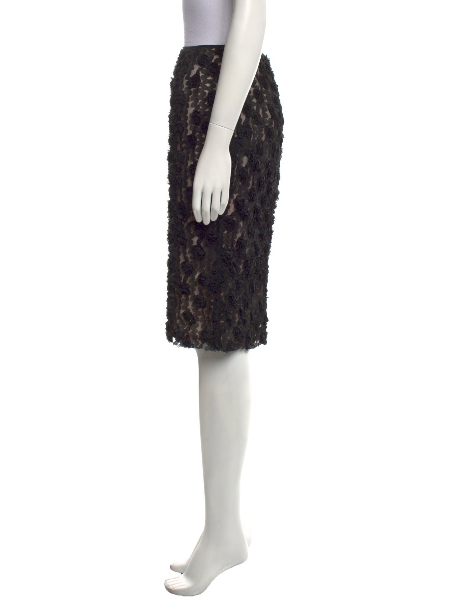 Nina Ricci Lace Pattern Knee-Length Skirt