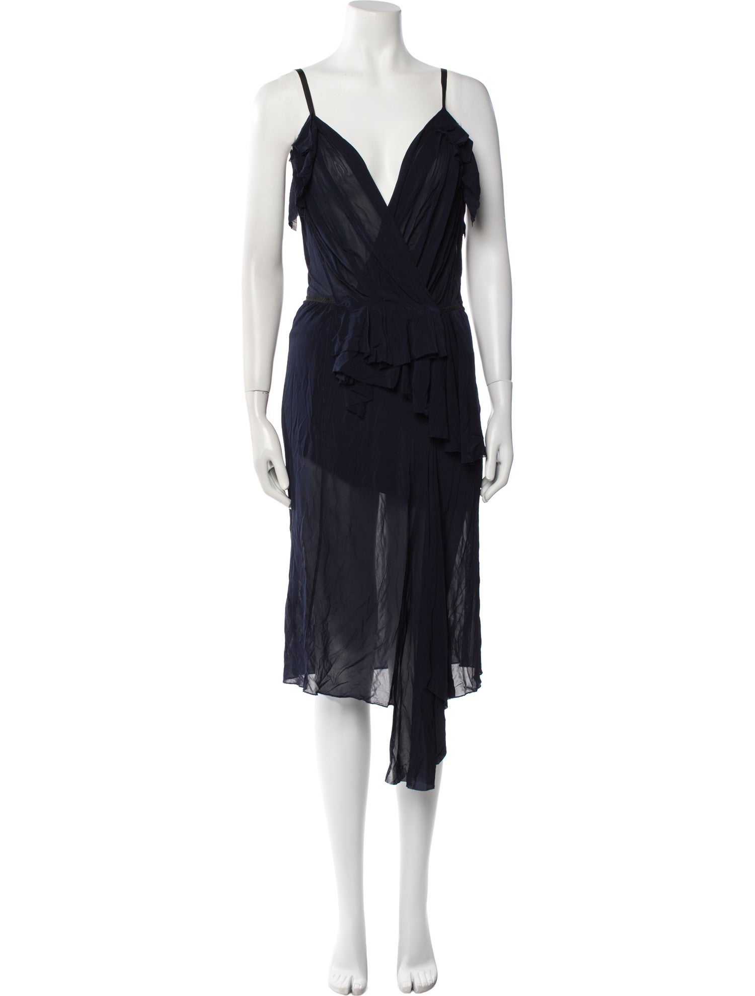 Nina Ricci V-Neck Midi Length Dress