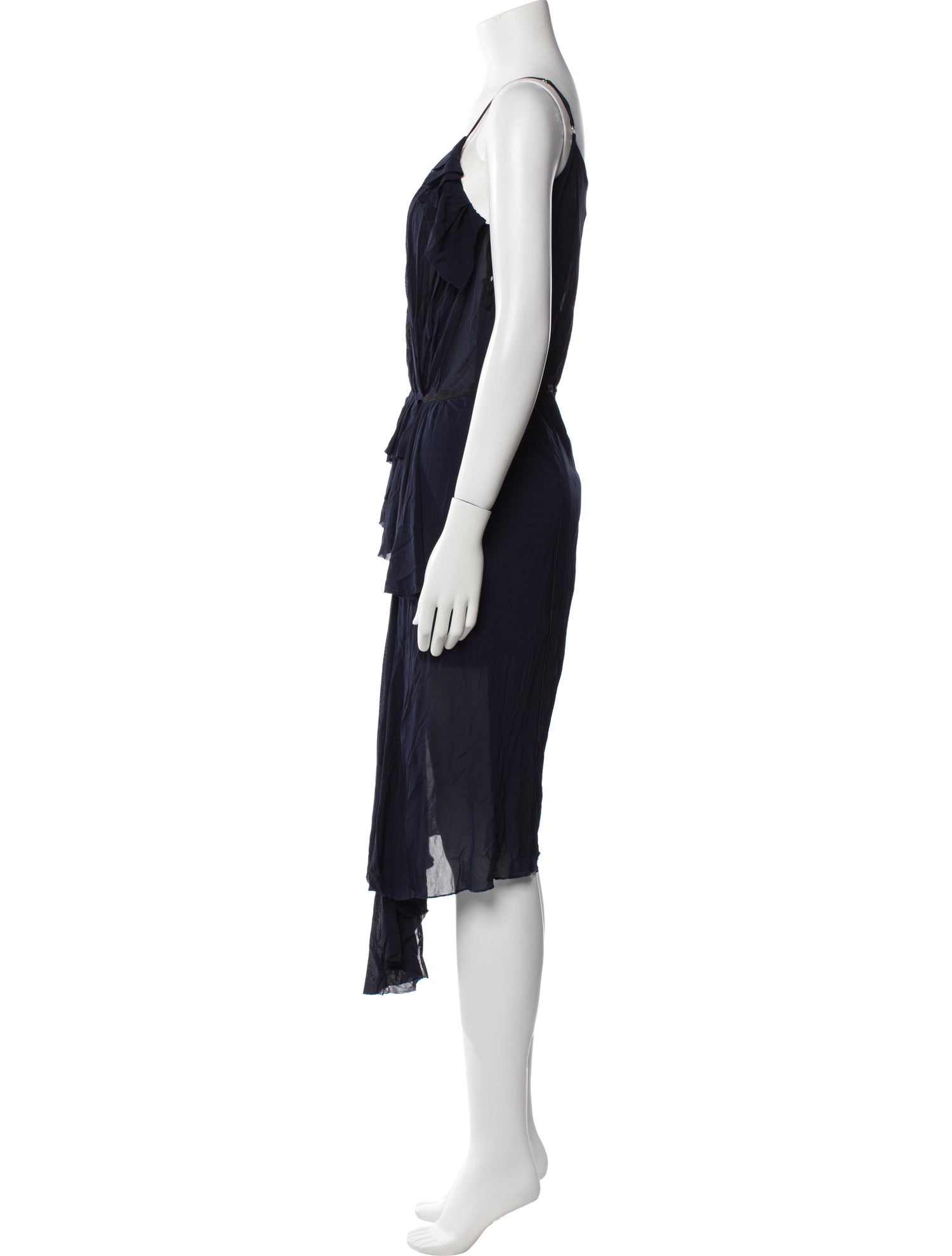 Nina Ricci V-Neck Midi Length Dress