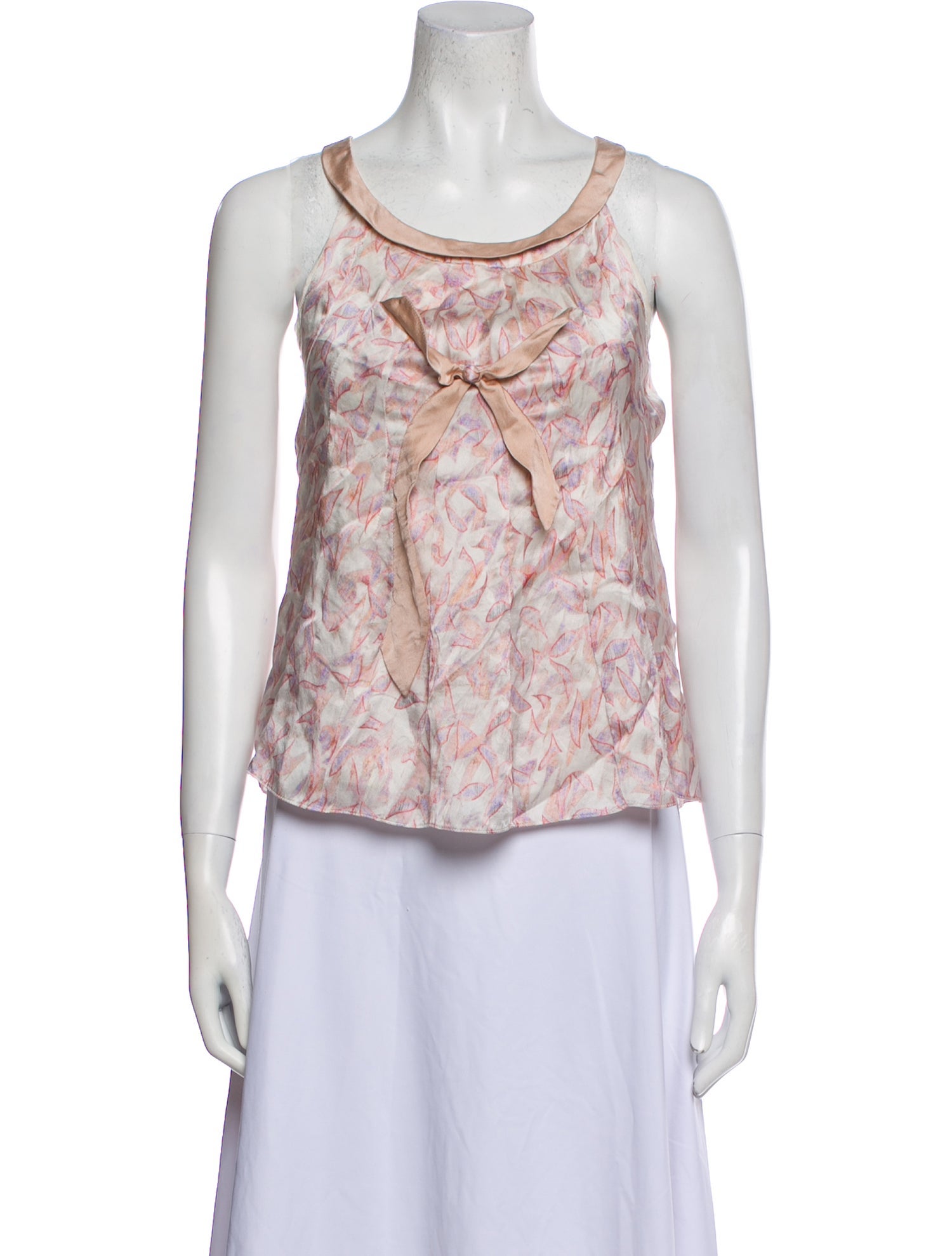 Nina Ricci Floral Print Scoop Neck Top